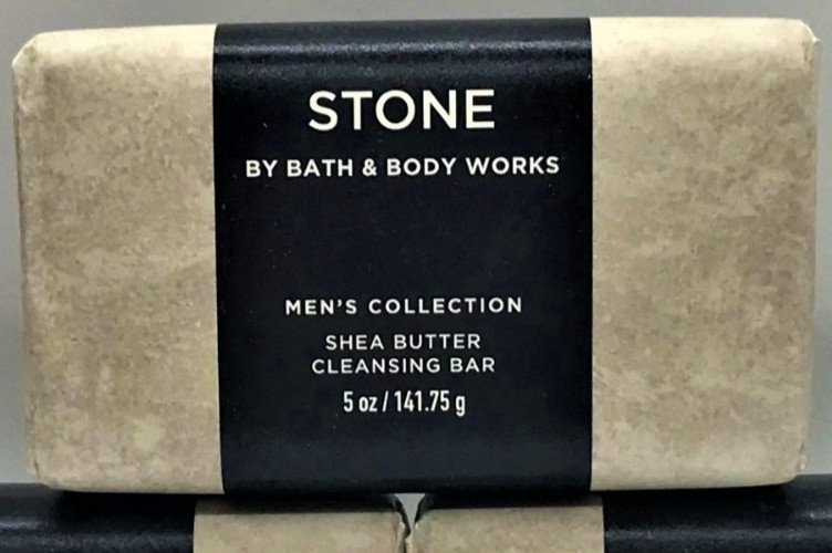 x6 Bath Body Works Men’s Collection STONE Bar Soap Cleansing Bar w/ Shea Butter