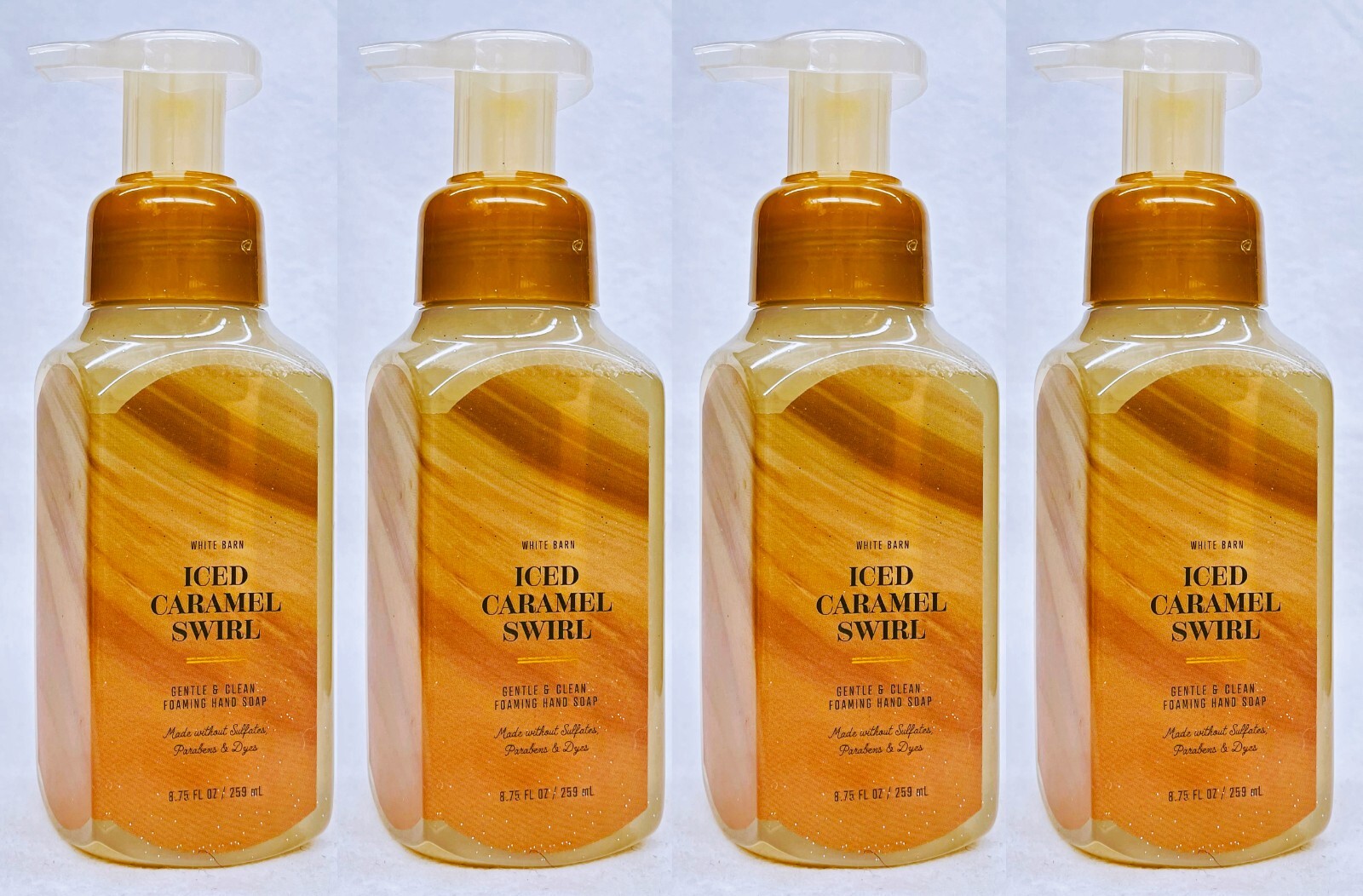 4 Bath & Body Works ICED CARAMEL SWIRL Gentle Foaming Hand Soap 8.75 oz