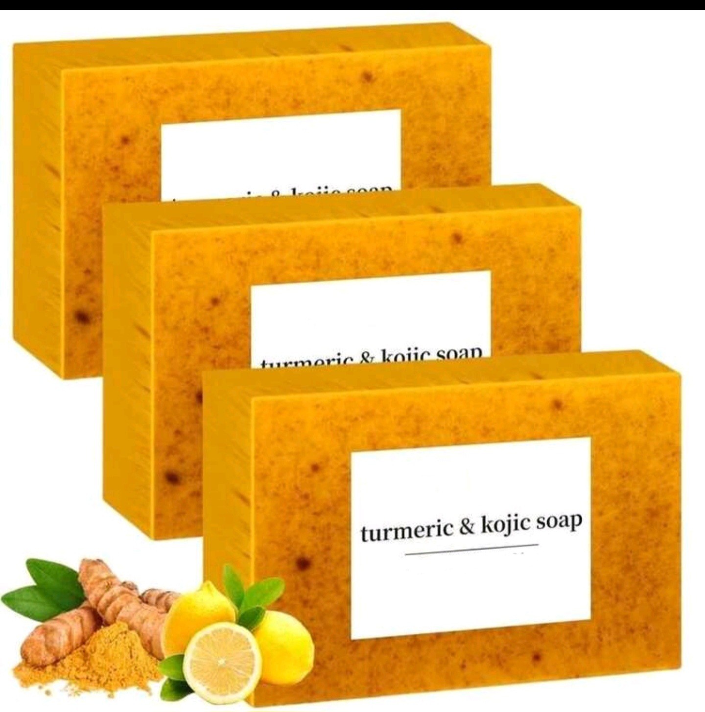 [4 Pack] Lemon 🍋 Turmeric 🧼 Kojic Soap |Anti Aging, Acne & Dark Spot Corrector