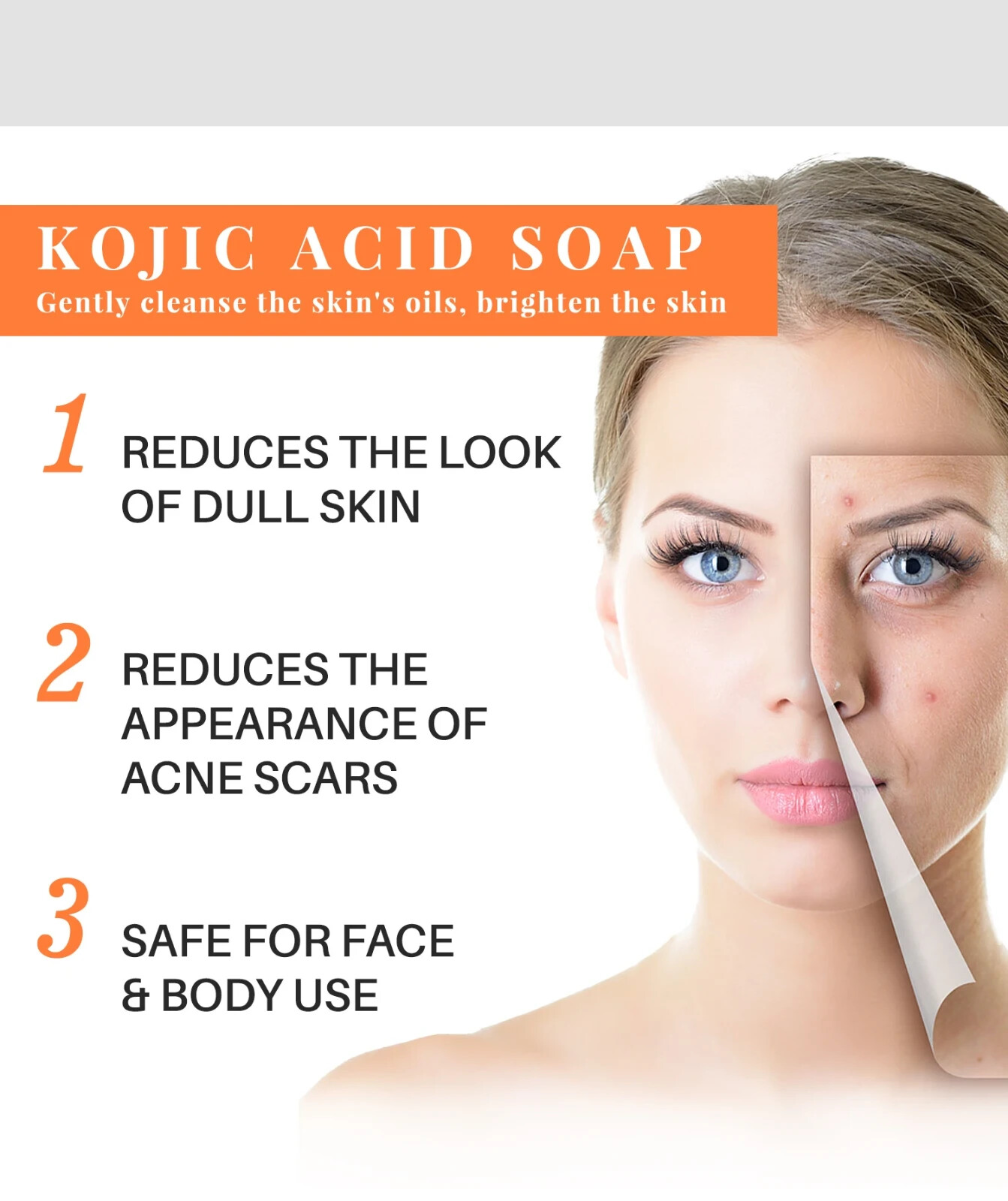Original Kojie San Skin Lightening Kojic Acid Soap 65g x 2 Bars