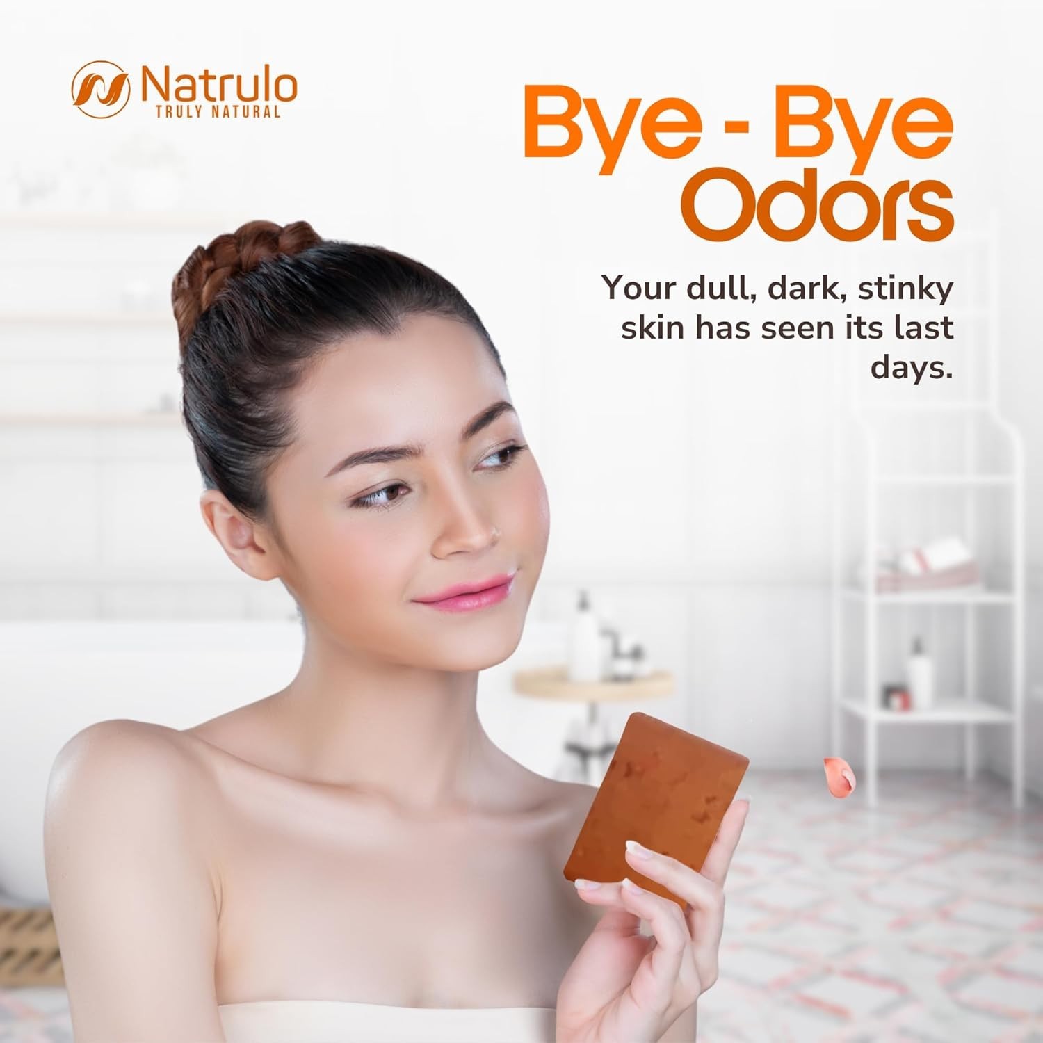 Natrulo Persimmon Soap Bar for Body Odor Control – Purifying Deodorizing Body