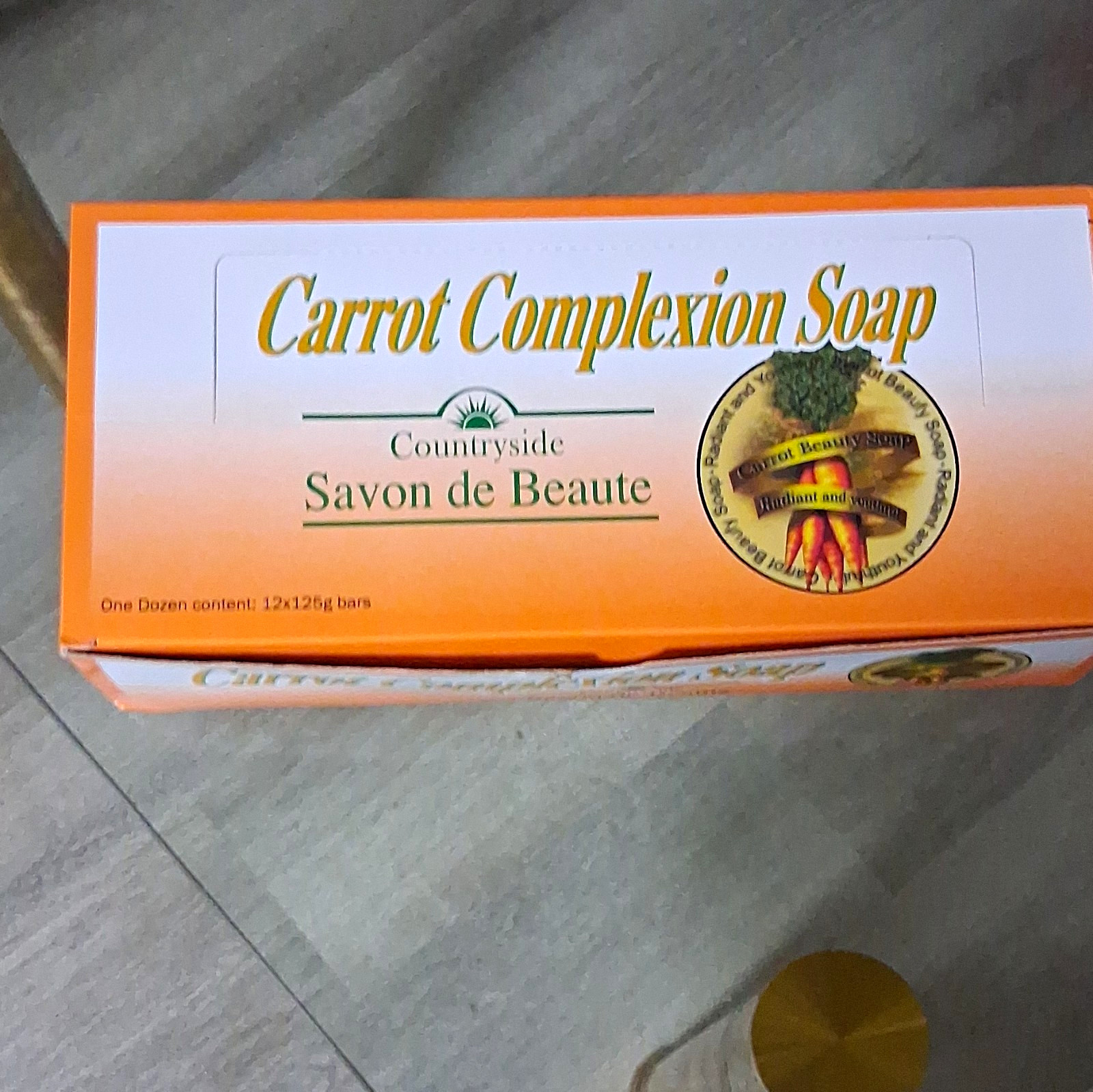 Countryside Savon de Beaute Carrot Complexion Beauty Bar Soap 12x125g