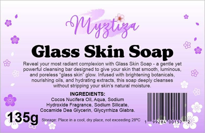 Myztiza Glass Skin Bar Soap for Face & Body – 2 Pack 135g Each