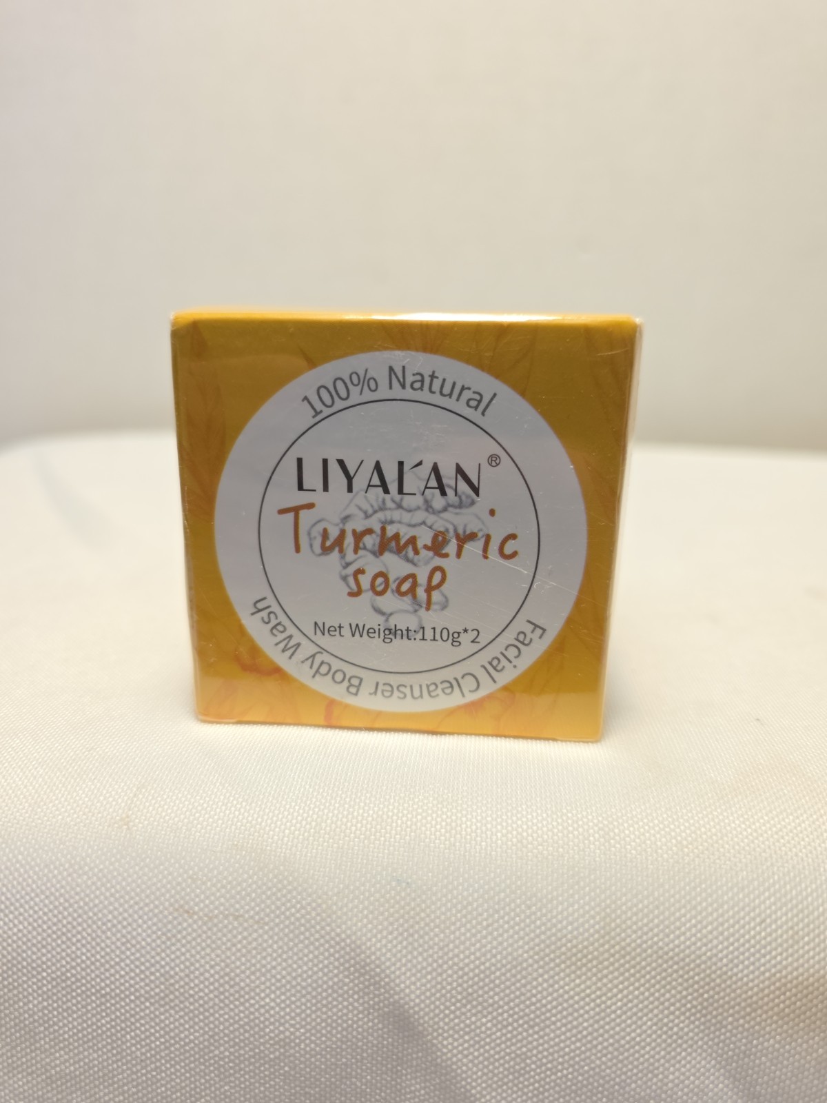 LIYALAN Turmeric Soap Bar for Face Body Smooth Skin,Deep Cleansing,