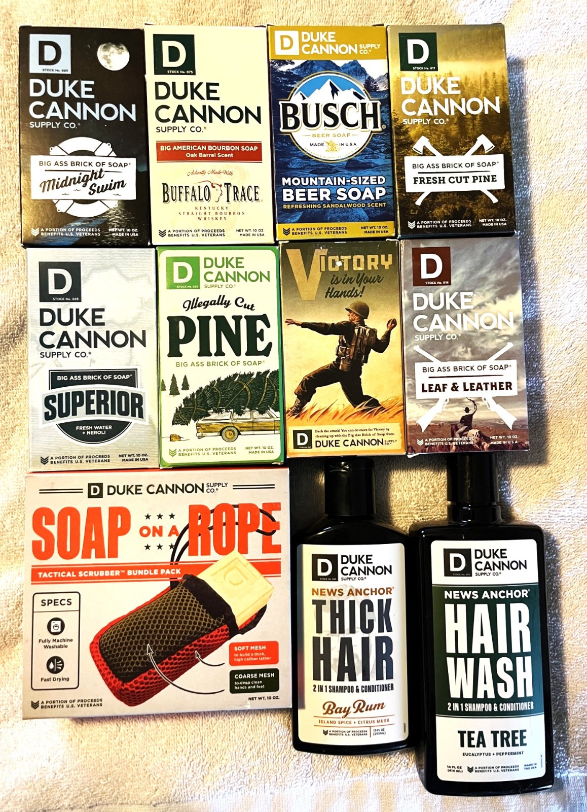 NEW Duke Cannon Supply Co. 2/1 Big Ass Brick Of Soap 9 Variety Scents All 10 Oz
