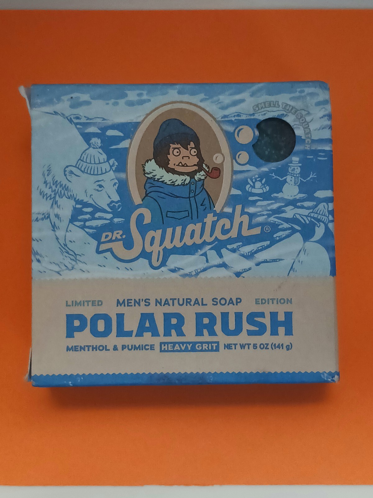 Dr. Squatch Limited Edition Polar Rush Heavy Grit Bar Soap 5oz – New