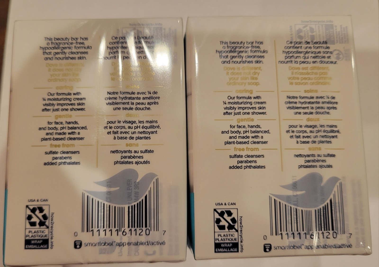 2 Ct Dove Sensitive Beauty Bar 3.75 oz each Total 4 *BRAND NEW *