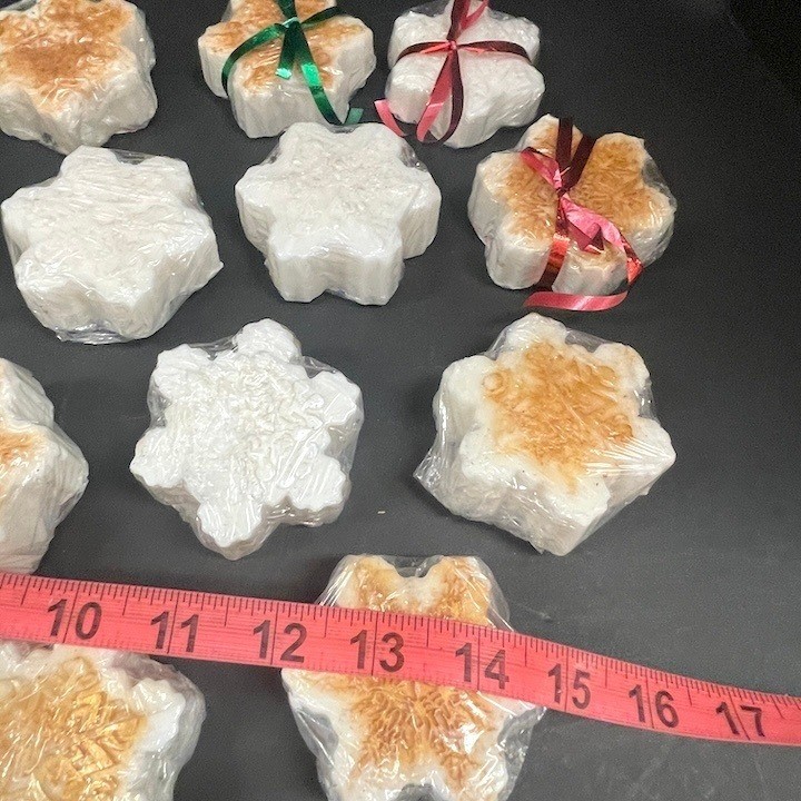 20 Individually Wrapped Handcrafted Snowflake Shea Butter Soaps
