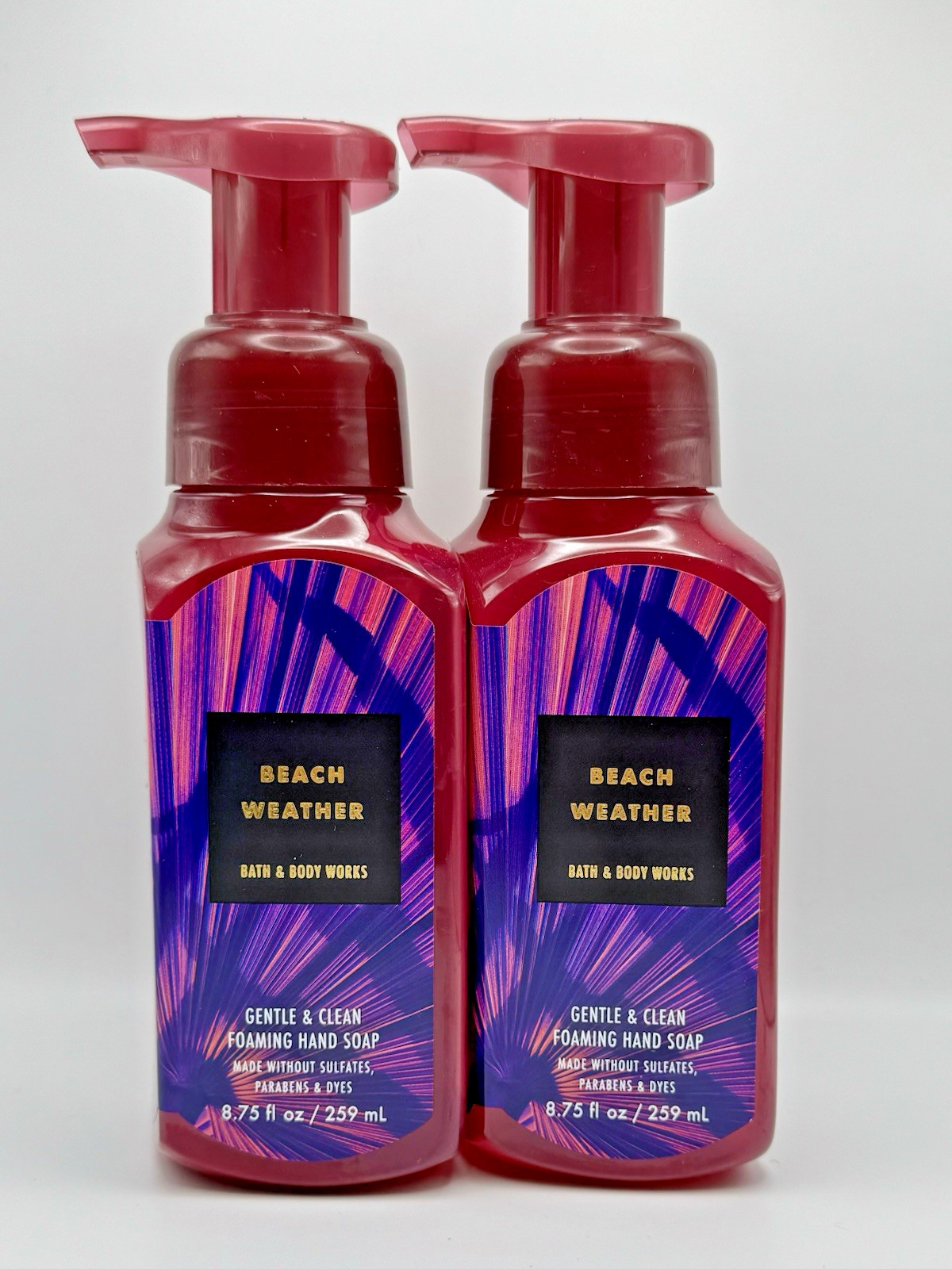 Bath & Body Works Beach Weather Gentle Foaming Hand Soap 8.75 Oz x 2
