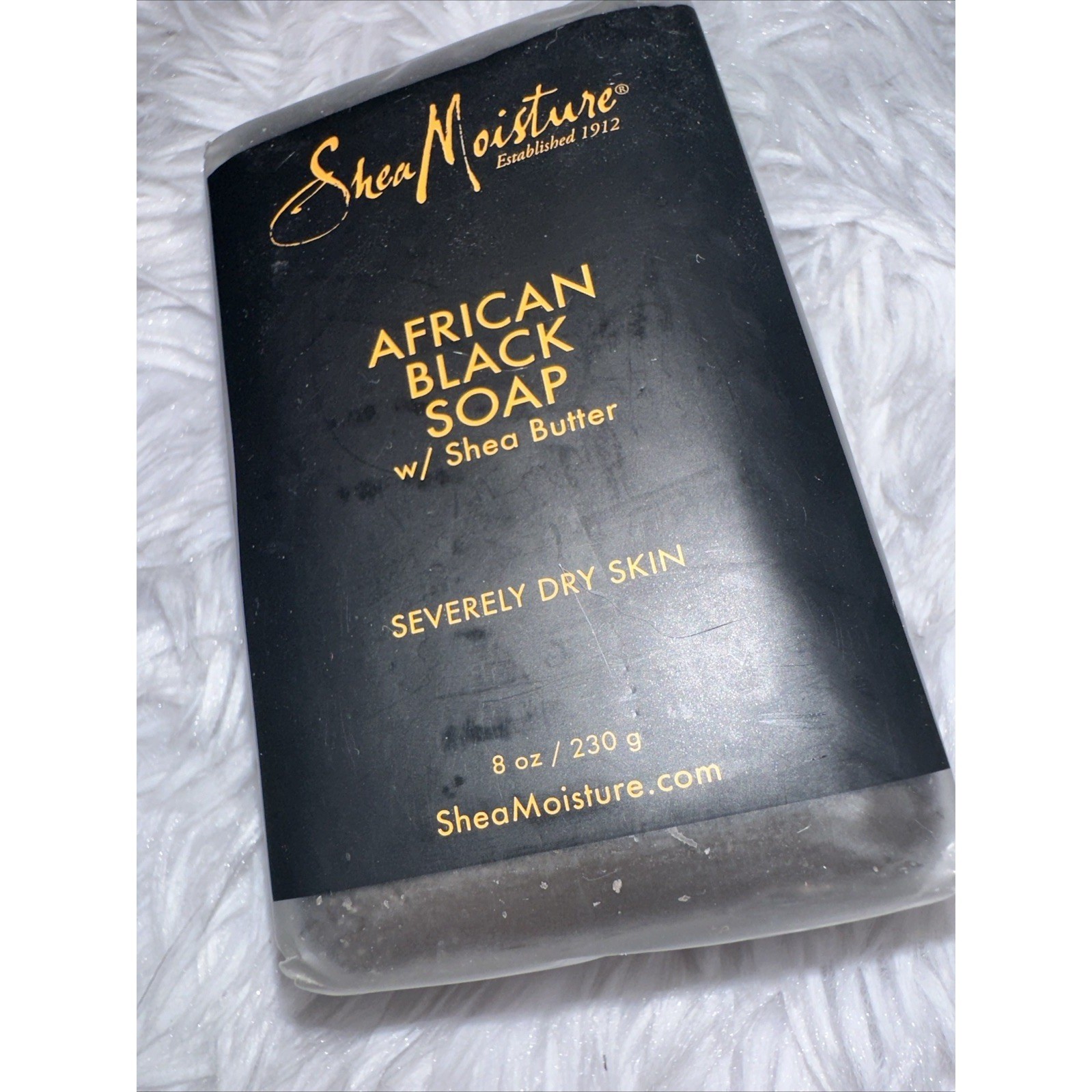 SheaMoisture African Black Soap Bar with Shea Butter for Dry Skin 8oz 230g