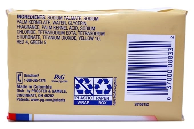 Safe-Guard Antibacterial Soap White with Aloe, 4oz each Bar beige color