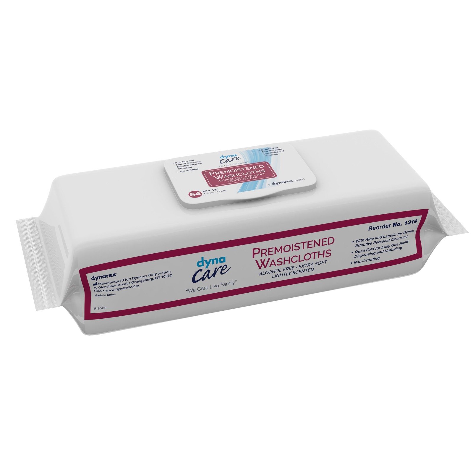 Dynarex Personal Cleansing Wipe 9 x 13″ 1319 1024 Wipes