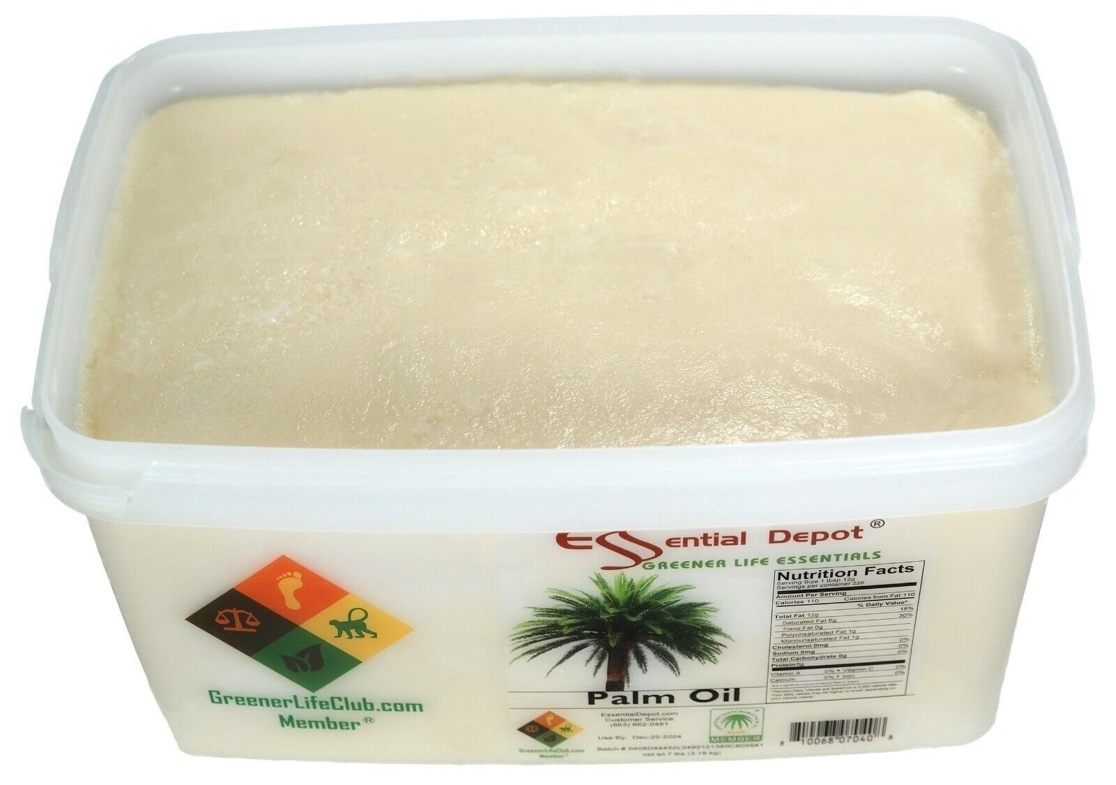 Palm Oil – RSPO, Food Safe – 7lb – Greener Life Club Box