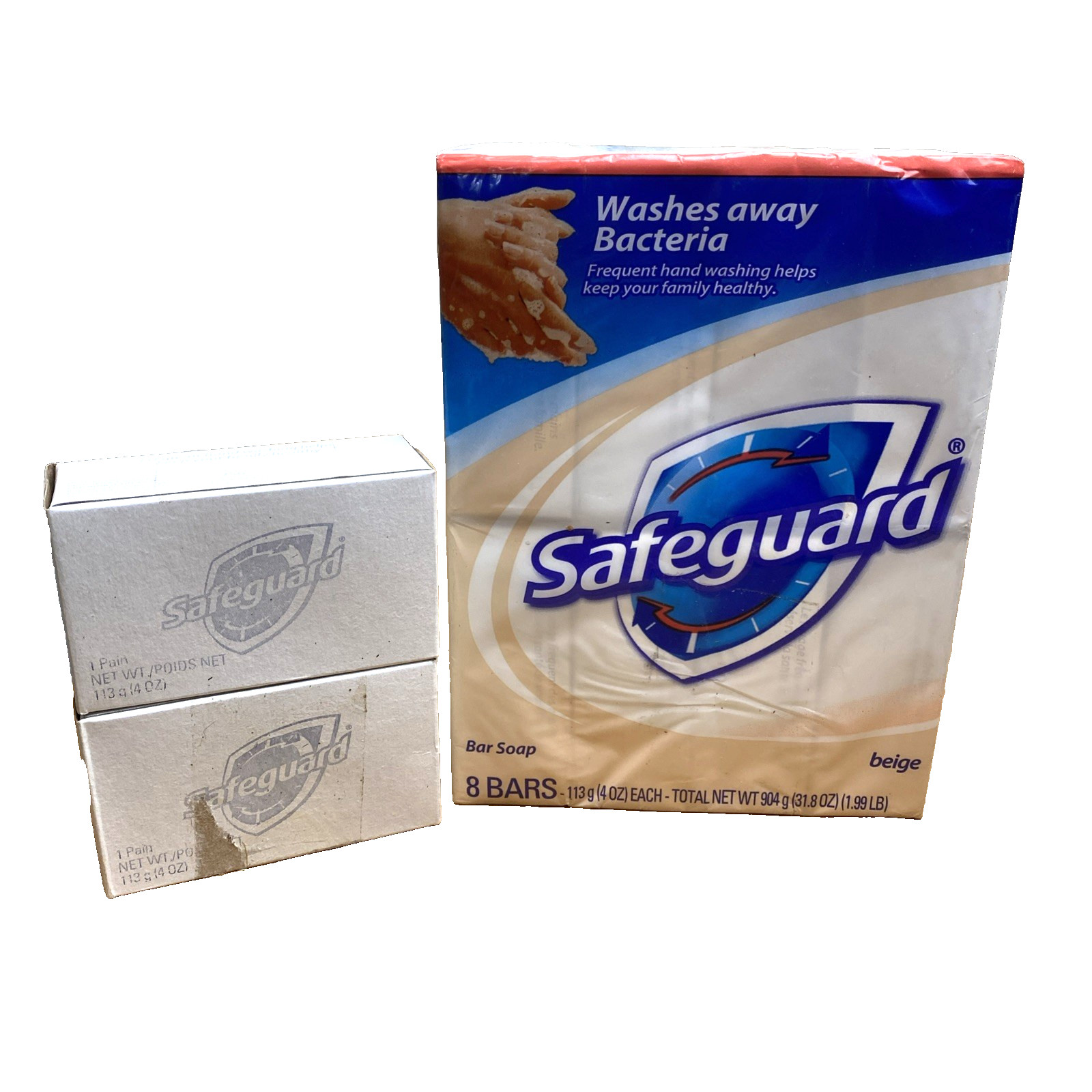 Safeguard Antibacterial Deodorant Beige Bar Soap 4 oz Ea – 10 Count READ