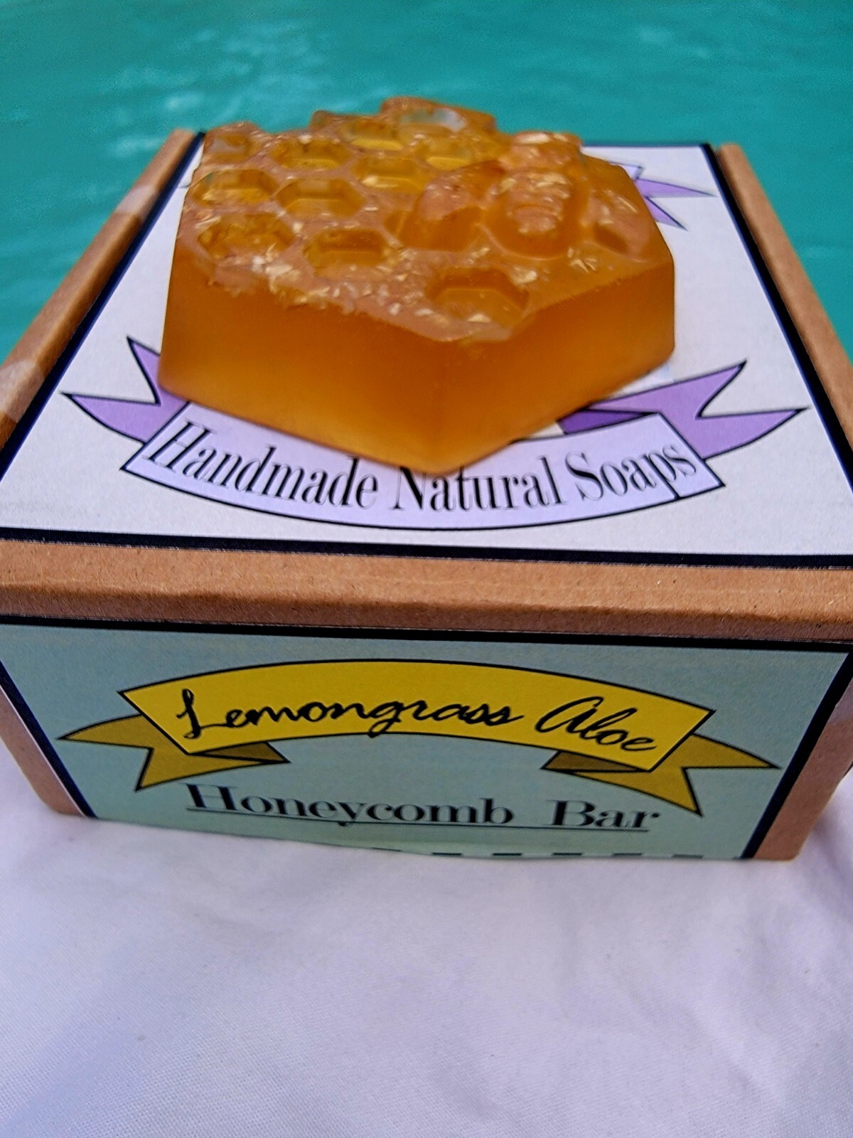 Blue Wings HNS Lemongrass Aloe Honeycomb Bar 3 oz Natural Soap