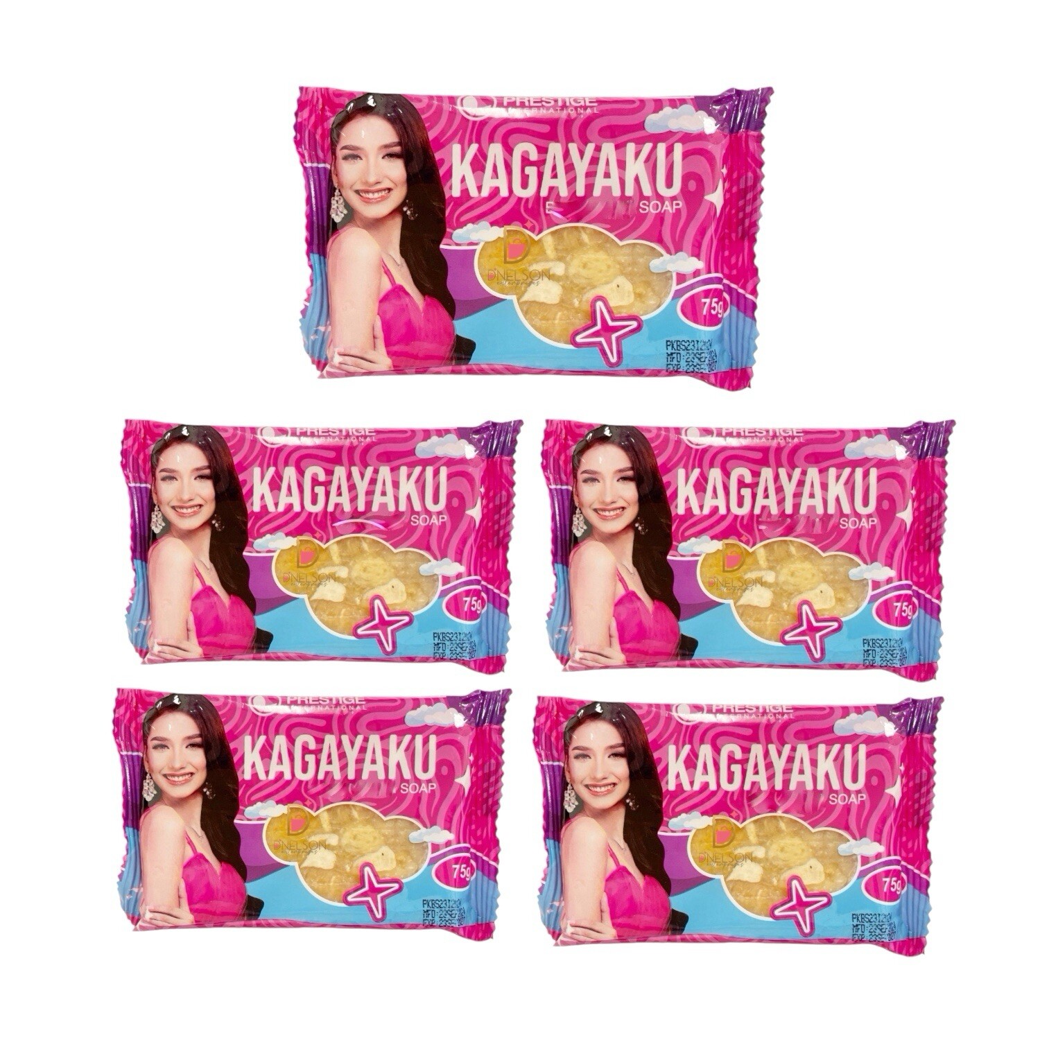 5 Bars Prestige International KAGA-YAKU Soap, 75g Each