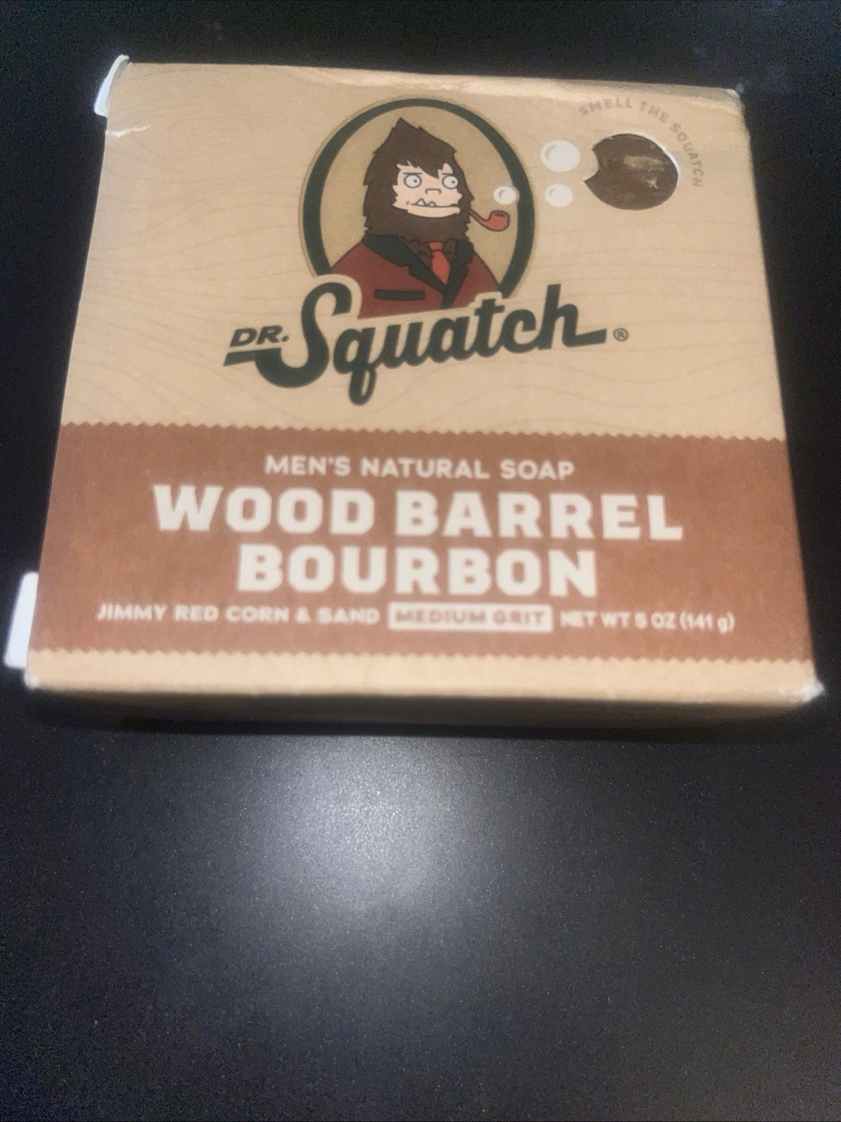 🪵 Dr. Squatch Men’s Natural Soap – Wood Barrel Bourbon – Medium Grit – 5 oz