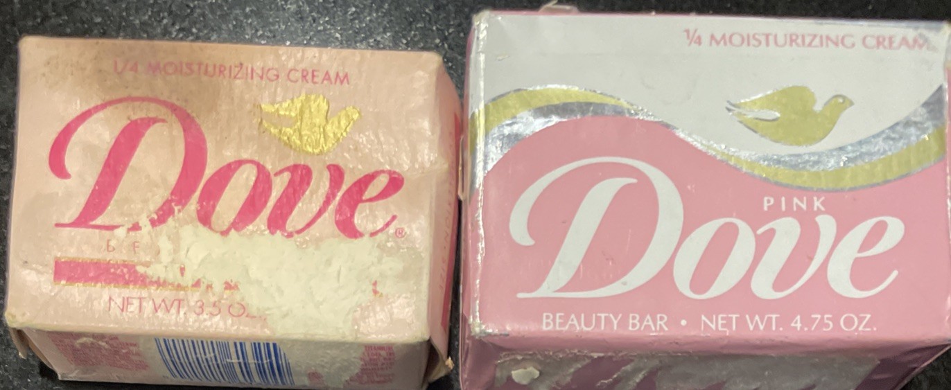 2 VNTG Rare Pink Dove Beauty Bar Soap 1/4 Moisturizing Cream 4.75oz & 3.5oz NEW
