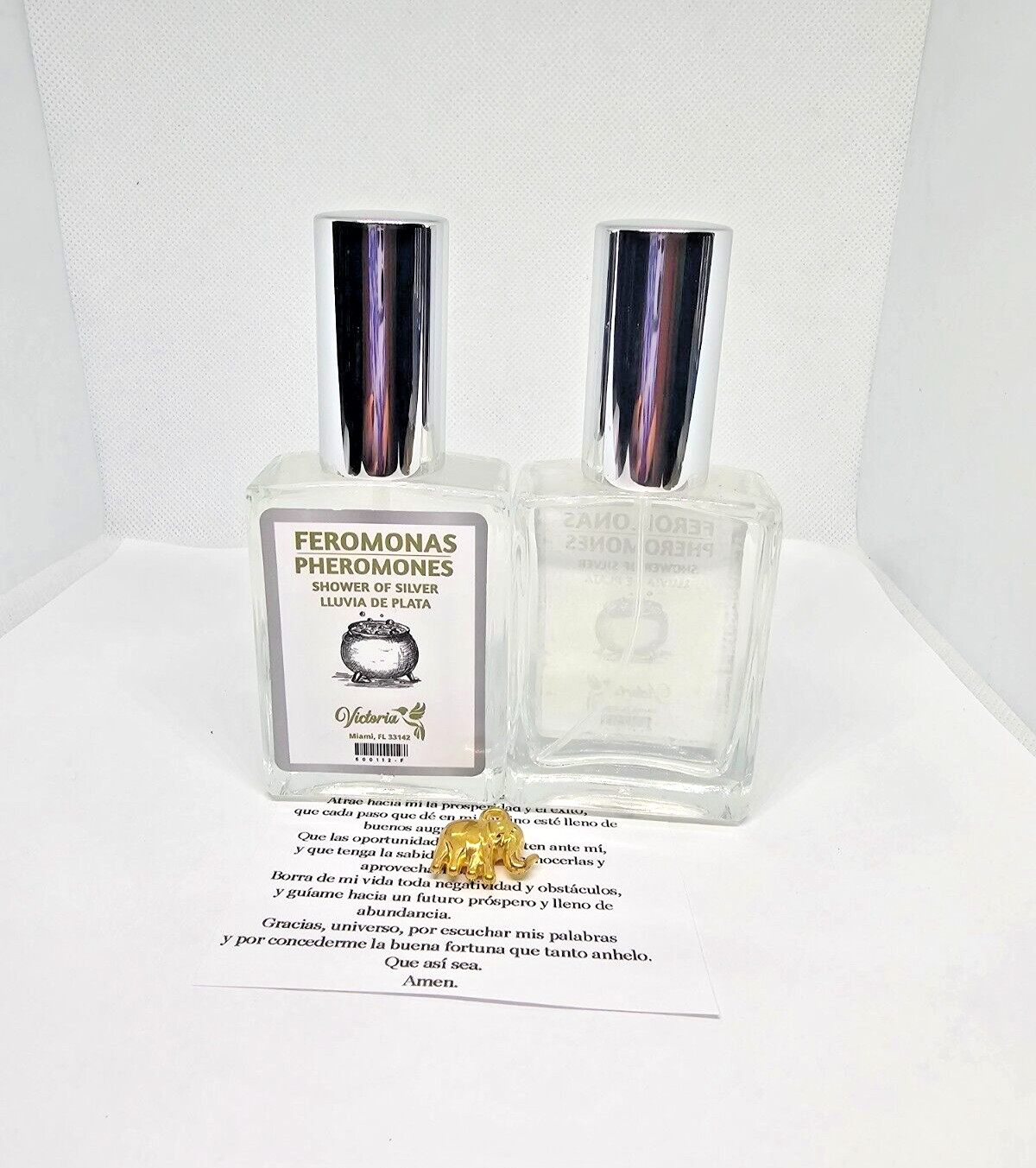 PERFUME LLUVIA DE PLATA / SILVER RAIN ATRAE ABUNDANCIA FORTUNA EXITO SUERTE 1PC