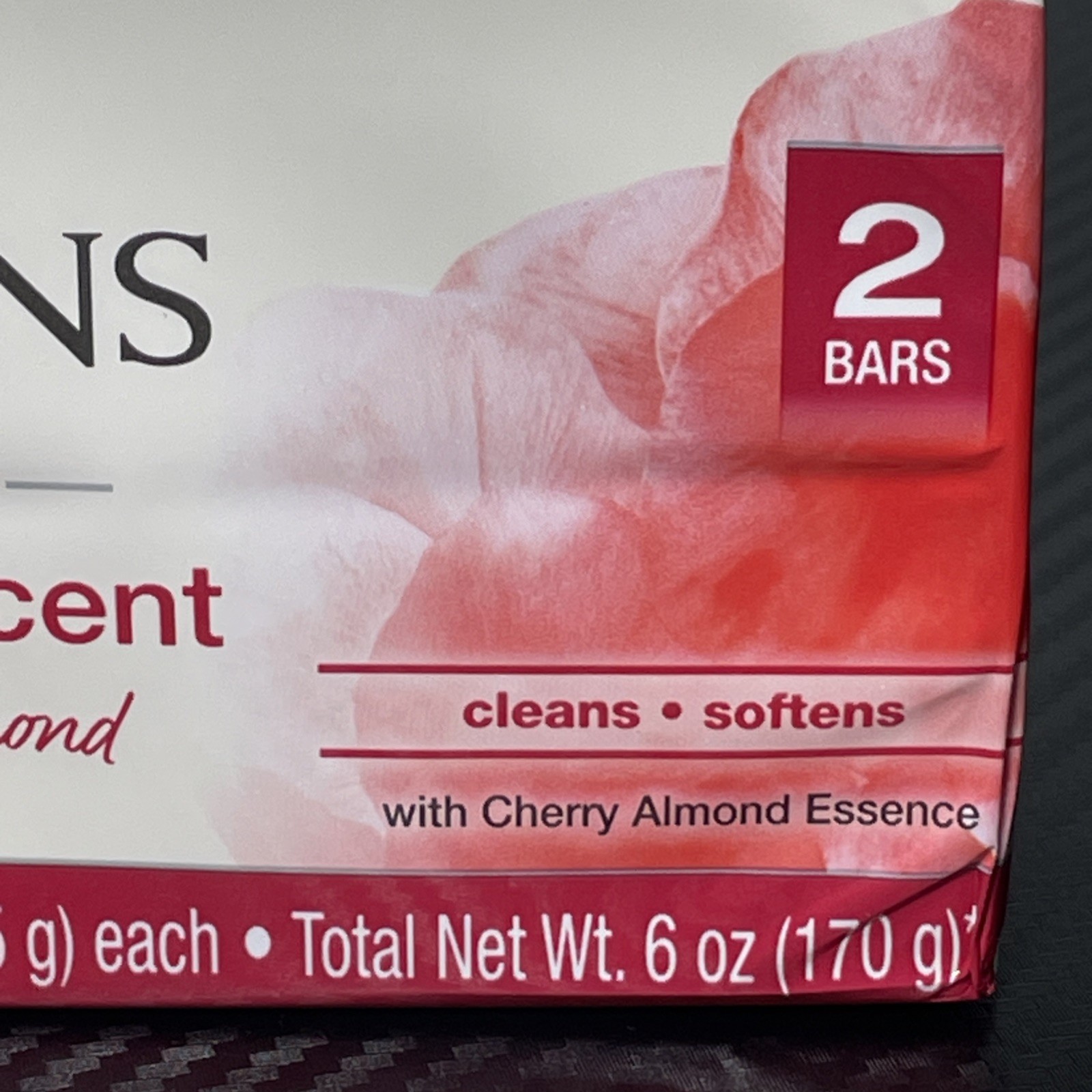 Jergens Cherry Almond Mild Soap Original Scent 3oz Each 4 Total Lot Of 2 New