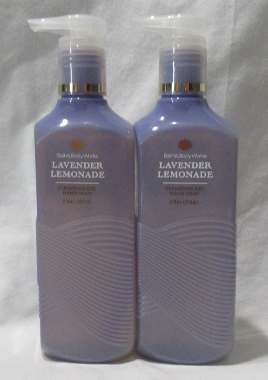 Bath & Body Works Cleansing Gel Hand Soap Lot Set of 2 LAVENDER LEMONADE