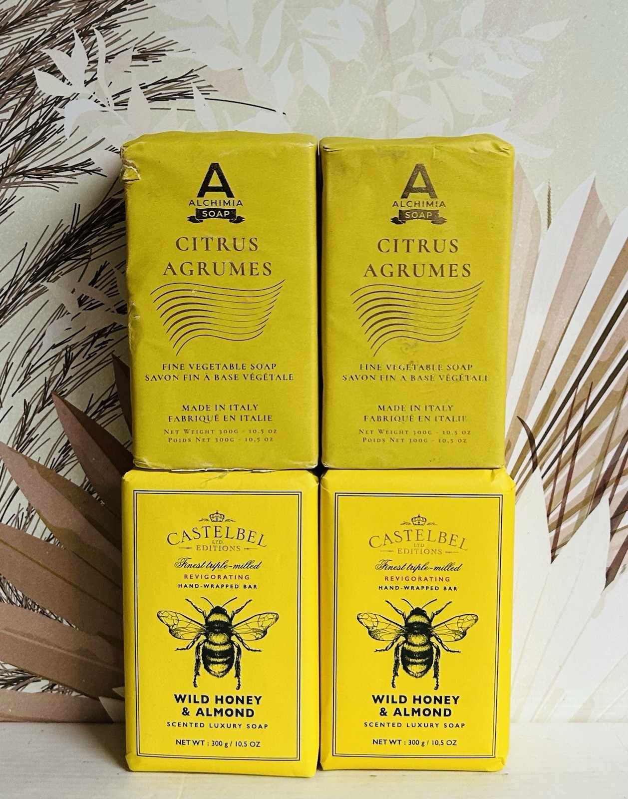 4-Pack Wild Honey Almond & Citrus Luxury Bar Soap 10.5 oz Each