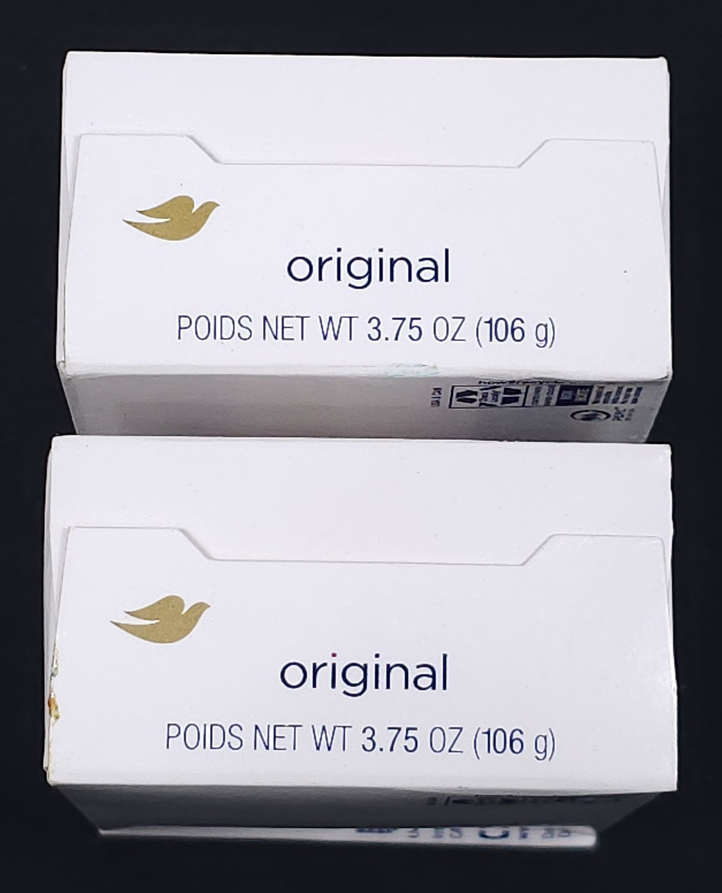 Lot of 2 Dove Beauty Bar Soap Original Made With 1/4 Moisturizing Cream 3.75 oz