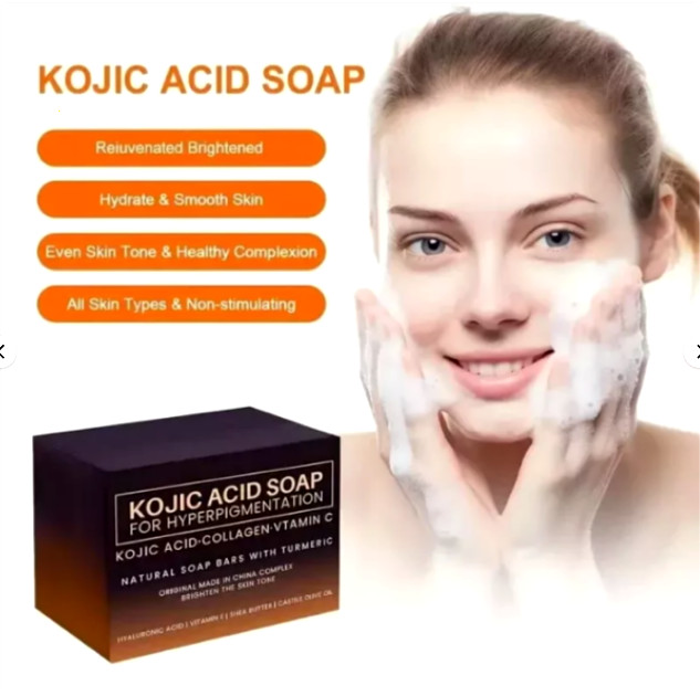 Kojic Acid Soap Skin Lightening Whitening with Vitamin C & Vitamin E 2Pcs