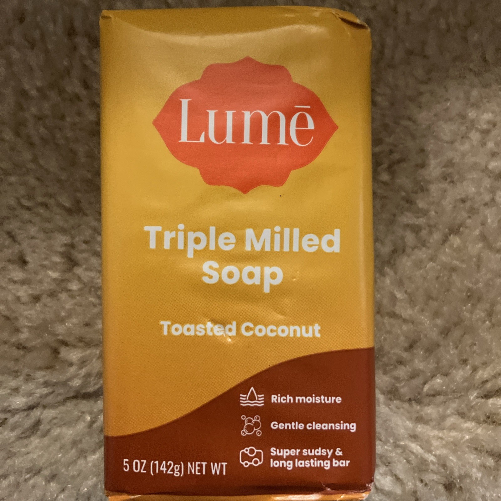 LUME NATURAL Triple Milled SOAP TOASTED COCONUT 5 oz NEW