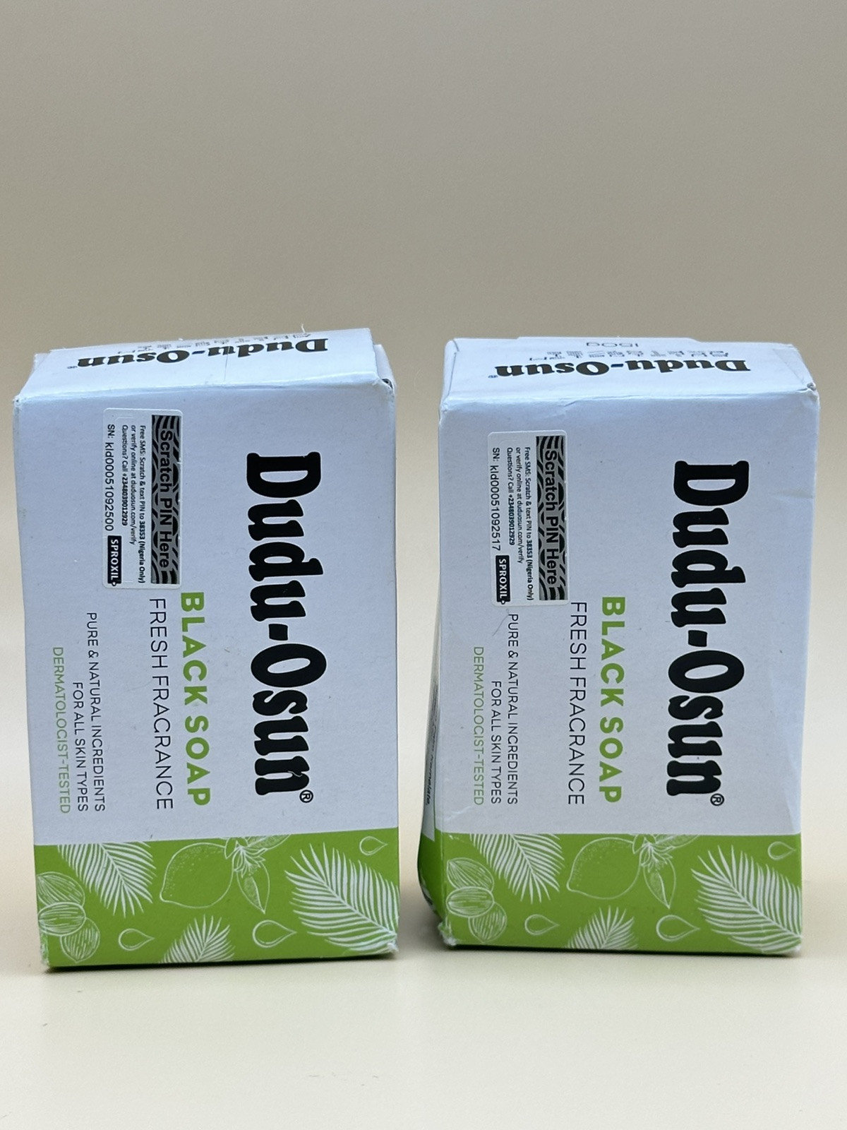 2 Pack DUDU OSUN African BLACK SOAP Natural Herbal RAW Free Shipping