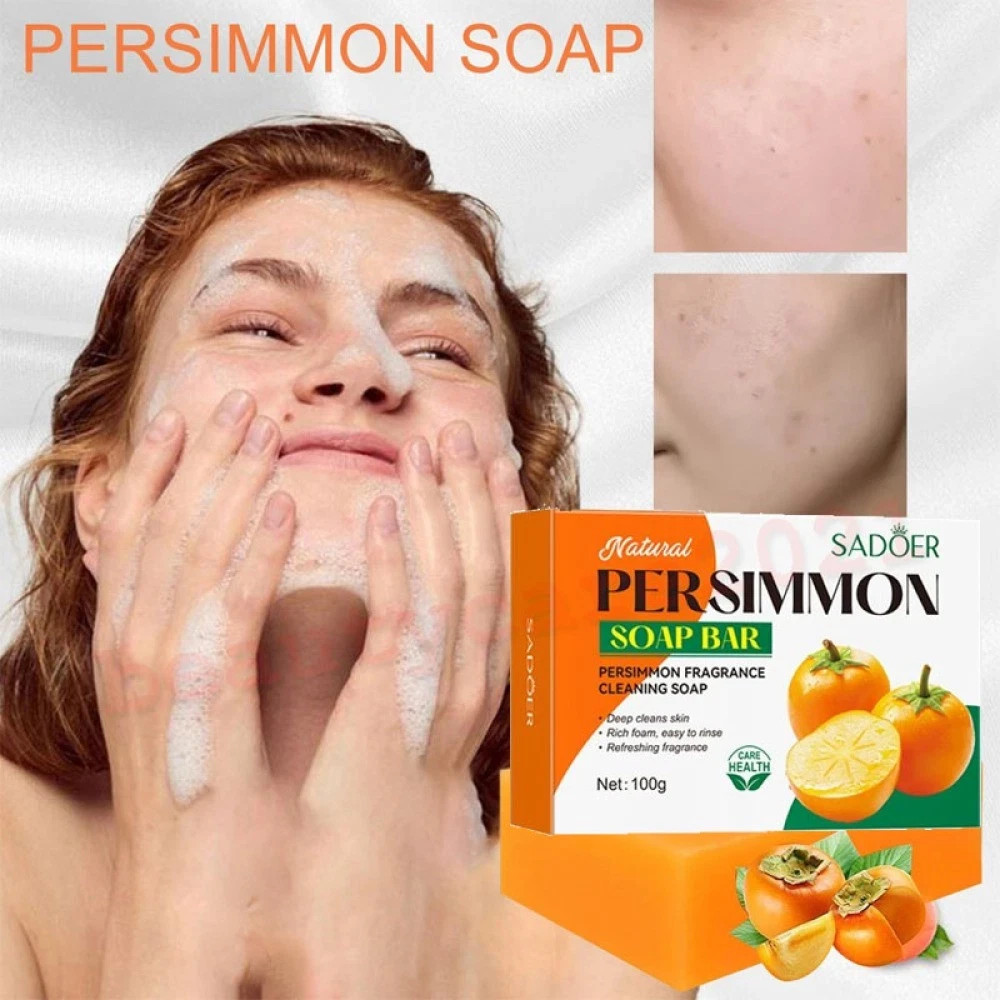 Persimmon Soap Bar for Body Odor Control, Natural Deodorant Body Bar Soap Unisex