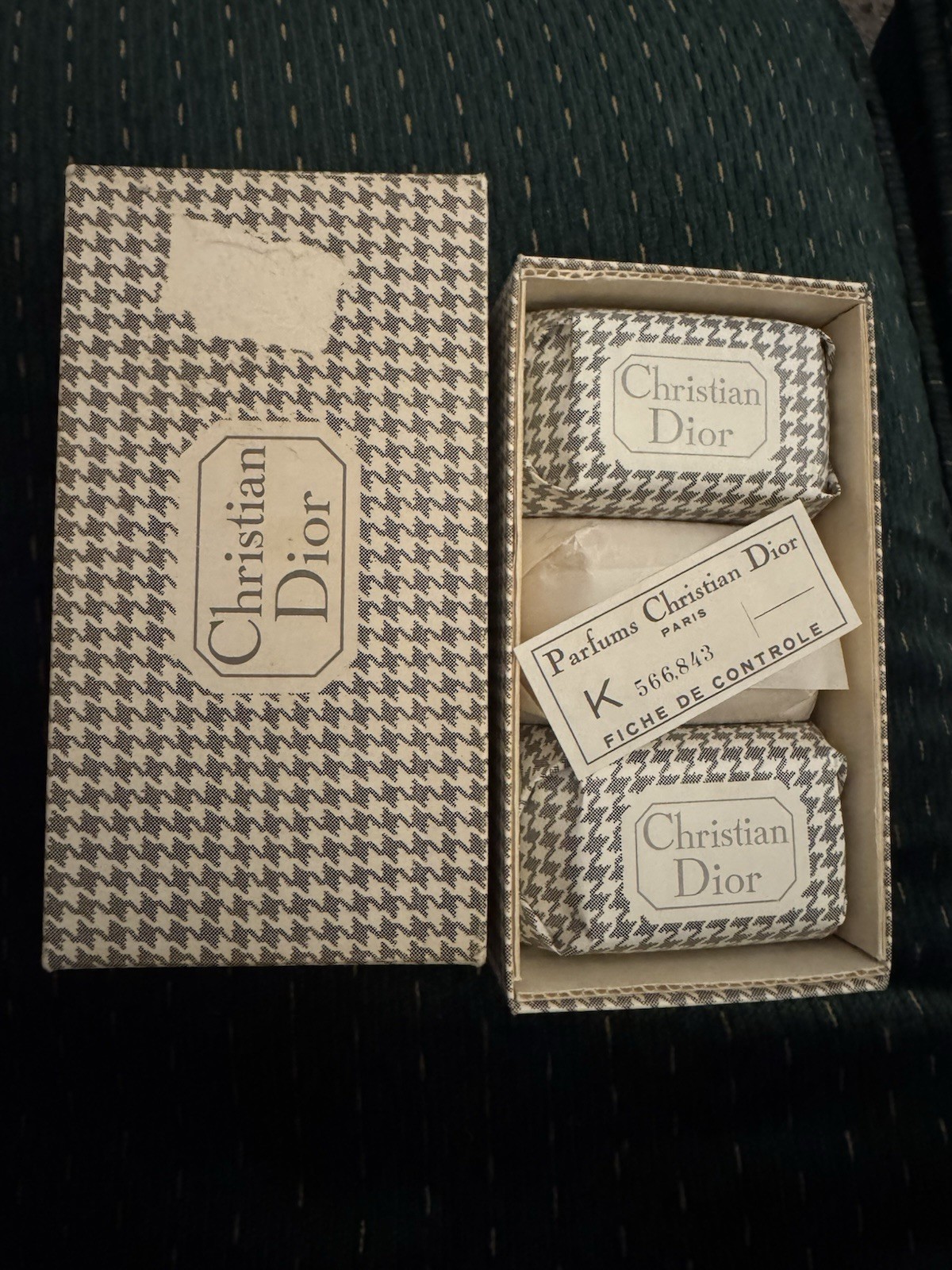 Miss Dior Vintage Soap Christian Dior Wrapped Scented Set Of 3 Bar Box NEW