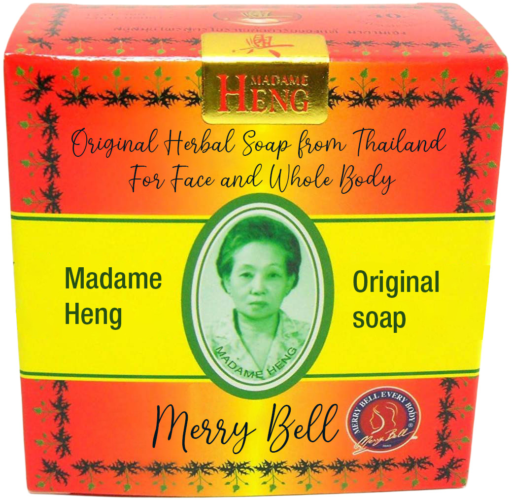 Madame Heng Original Merry Bell Thai Herbal Soap, Ginger, Turmeric, Korean Pine