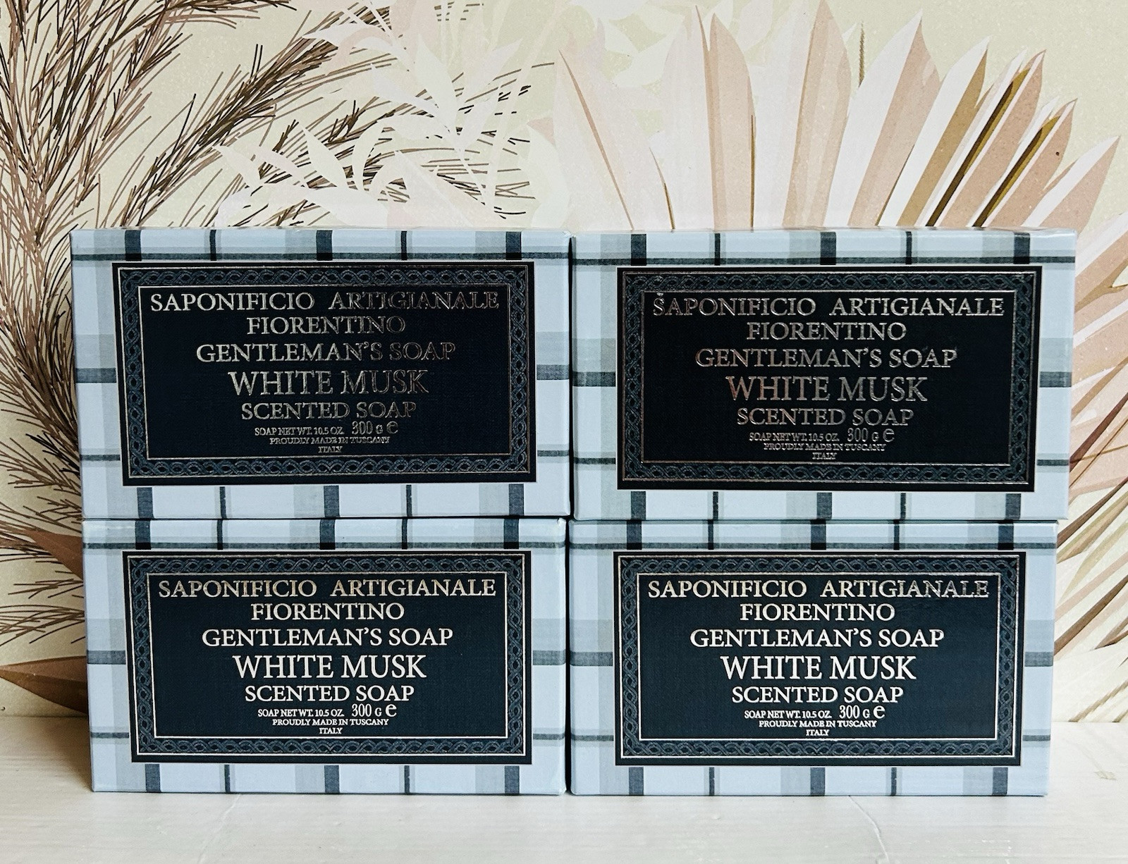 4-Pack Saponificio ~ White Musk Scented Bar Soap 10.5 oz Each Made in Italy