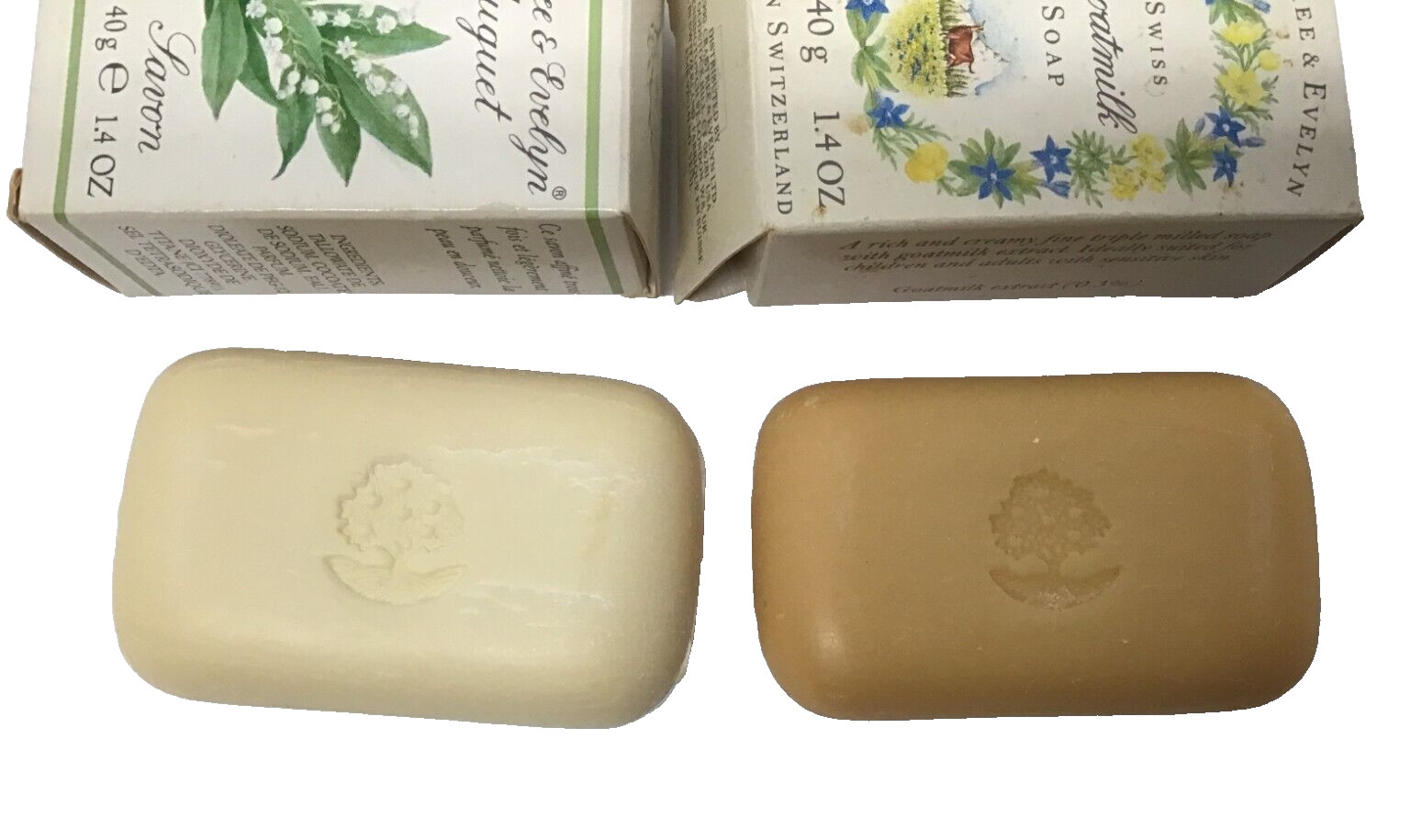 Crabtree Evelyn VTG Swiss Goat Milk 1.4oz Lilly of the Valley 1.4 Bar Soap