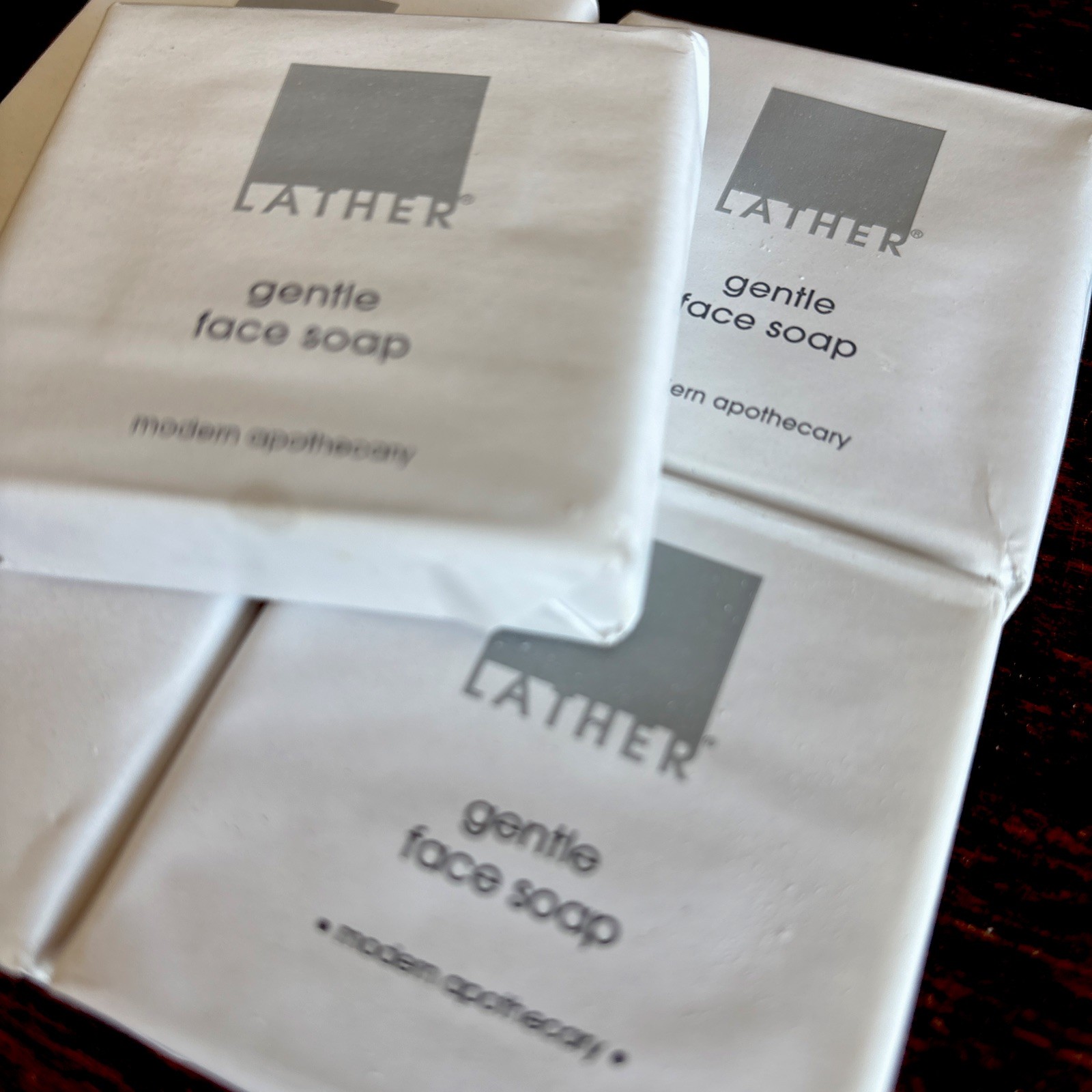LATHER gentle face Soap 5 pack each 43g 1.5 oz