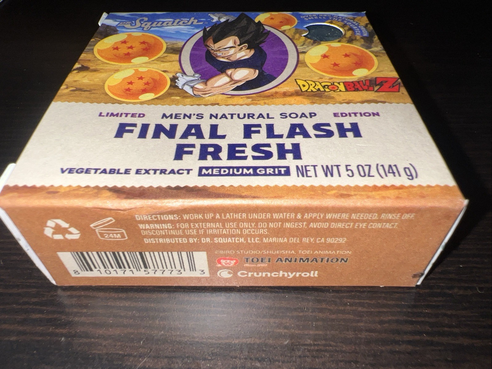 Dr. Squatch FINAL FLASH FRESH Natural Soap Bar MEDIUM Grit DRAGON BALL Z Lmt Ed