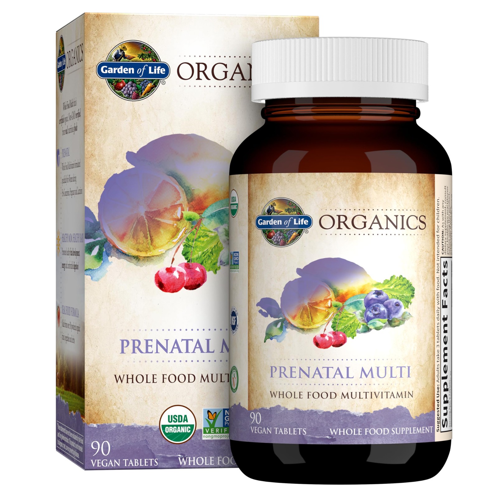 Garden of Life Organics Prenatal Multivitamin with 90 Count (Pack 1)
