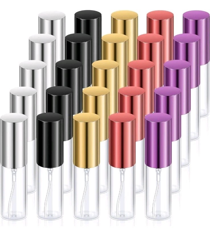 5ml/25pc Mini Refillable Travel Portable Perfume Atomizer Bottle Spray Pump Case