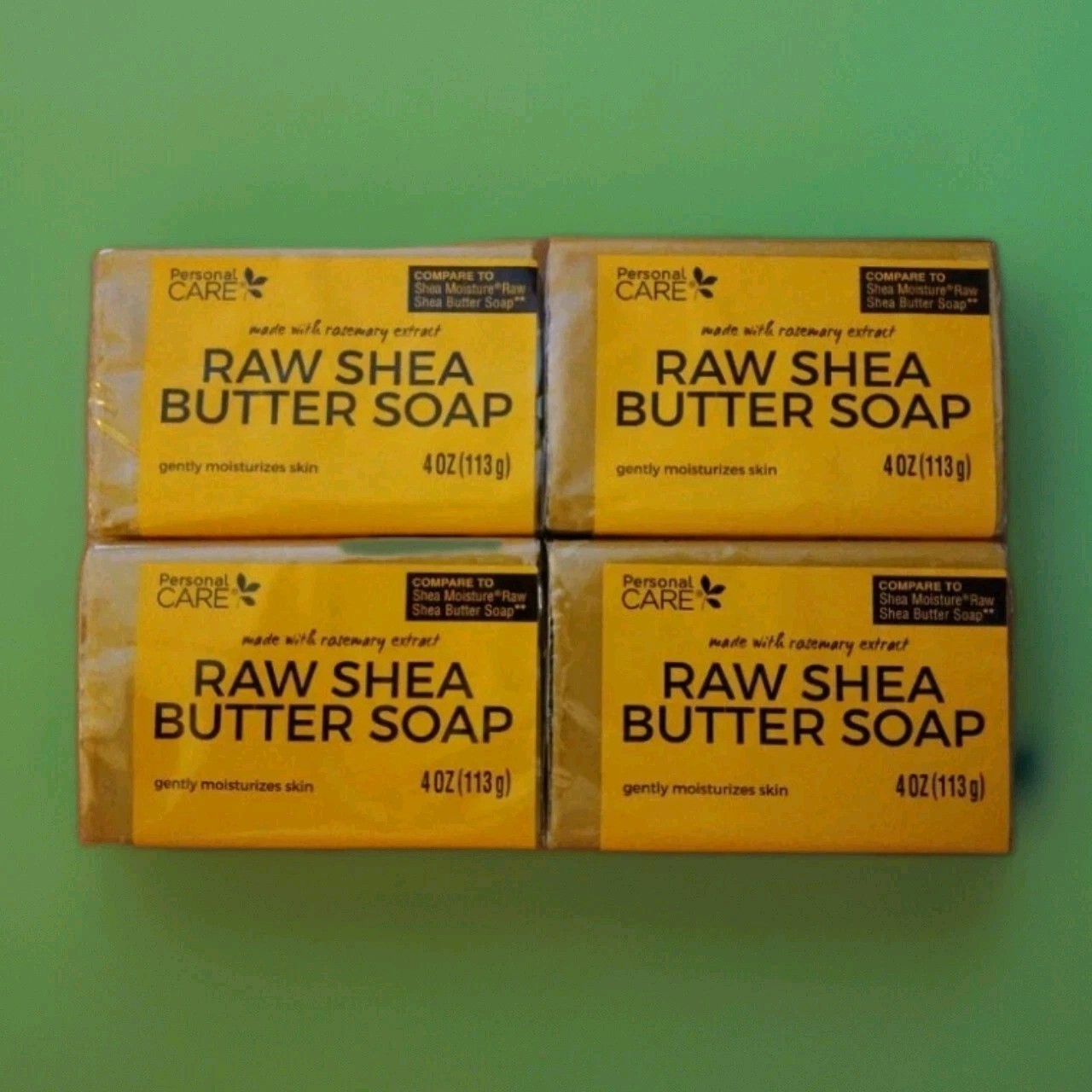 Raw Shea Butter Bar Soap 4 PACK Personal Care 4oz Ea Compare to Shea Moisture
