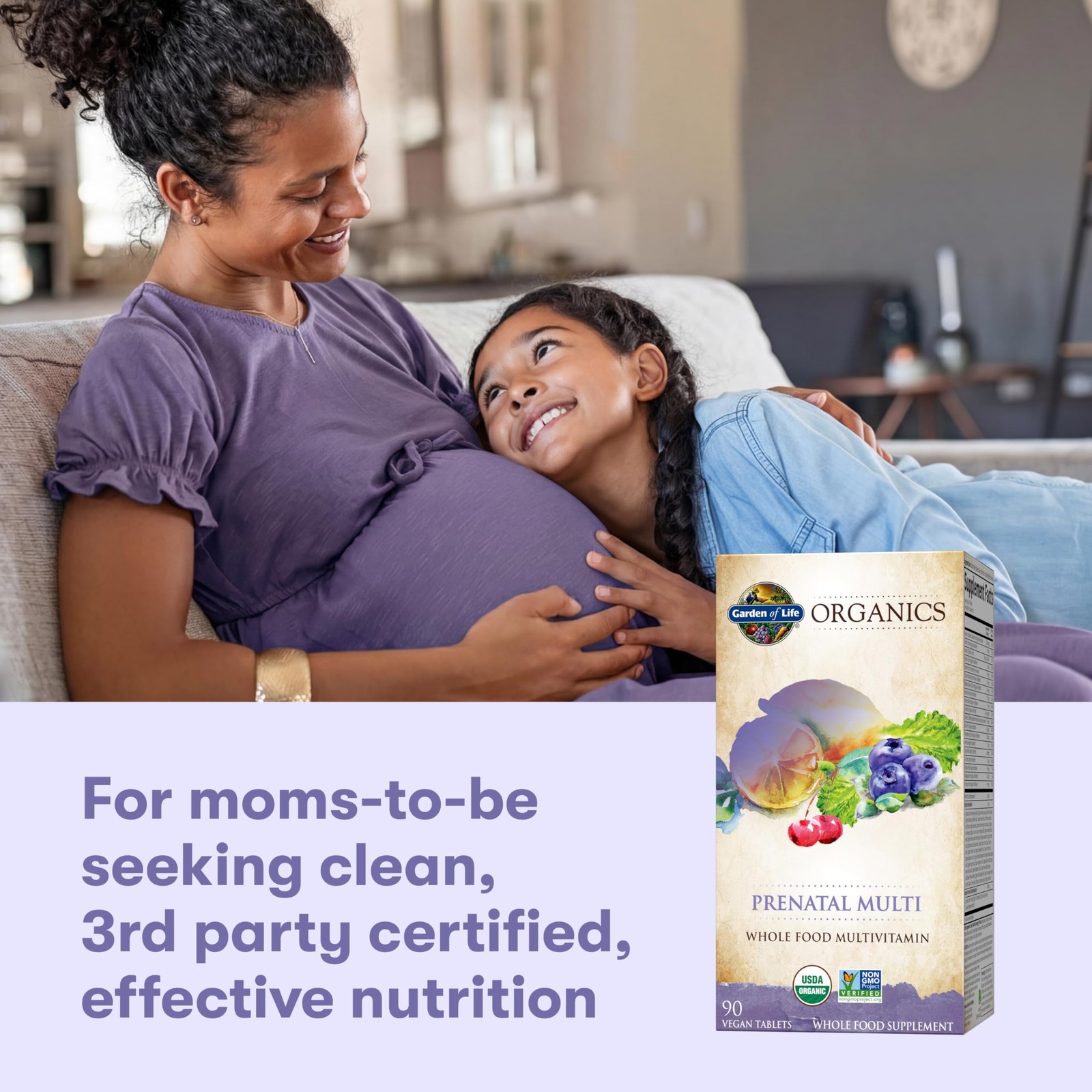 Garden of Life Organics Prenatal Multivitamin with 90 Count (Pack 1)