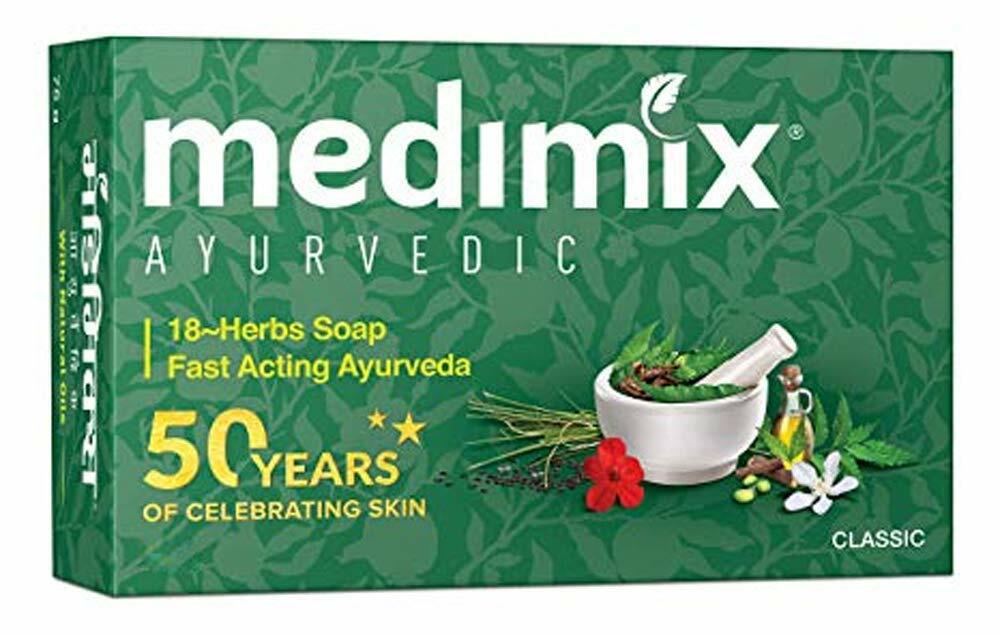 3 x Medimix Ayurvedic Ayurveda Classic 18 Herbs Soap 125gm Bathing Soap Bar