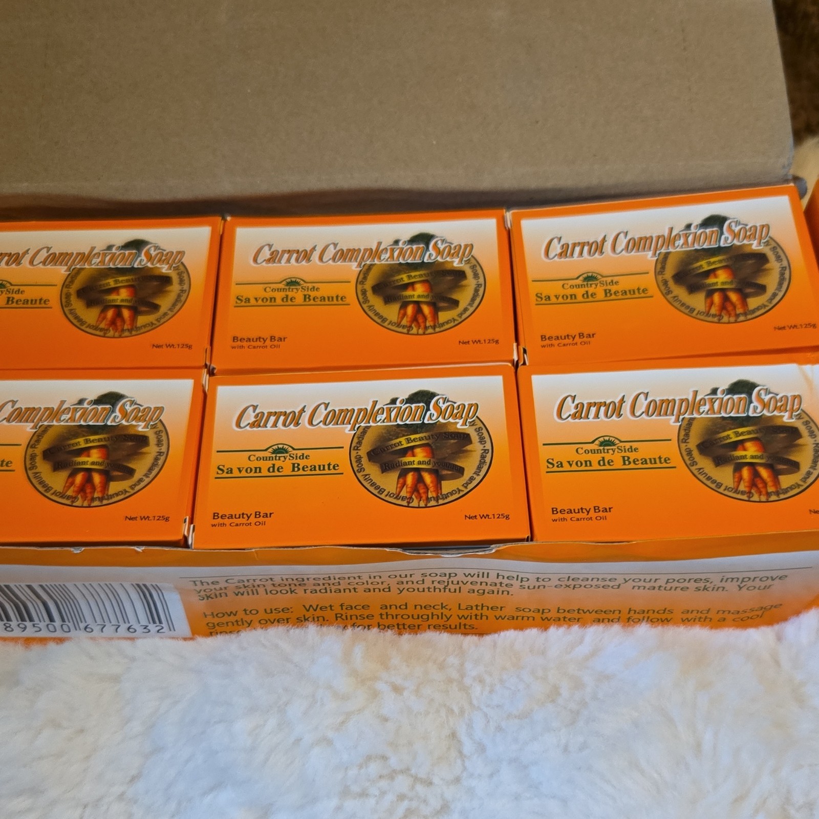 CountrySide Carrot Complexion Beauty Bar Soap with Carrot Oil Orange 125g