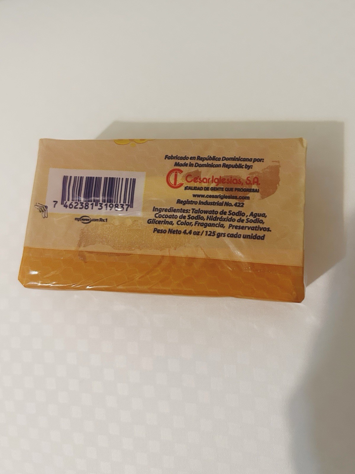 Personal Honey Deodorant Soap 4.4 oz Rectangular Bar Orange Scented