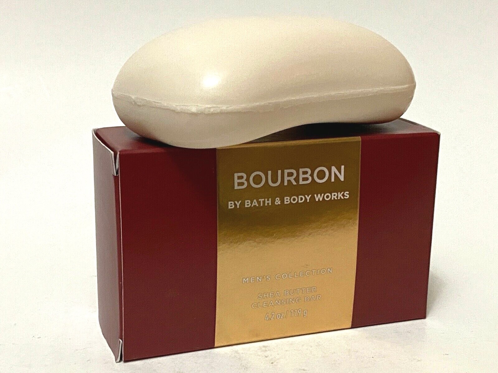 LOT 2 BATH & BODY WORKS BOURBON BODY SCENTED CLEANSING BAR SOAP 4.2 OZ SHEA NEW
