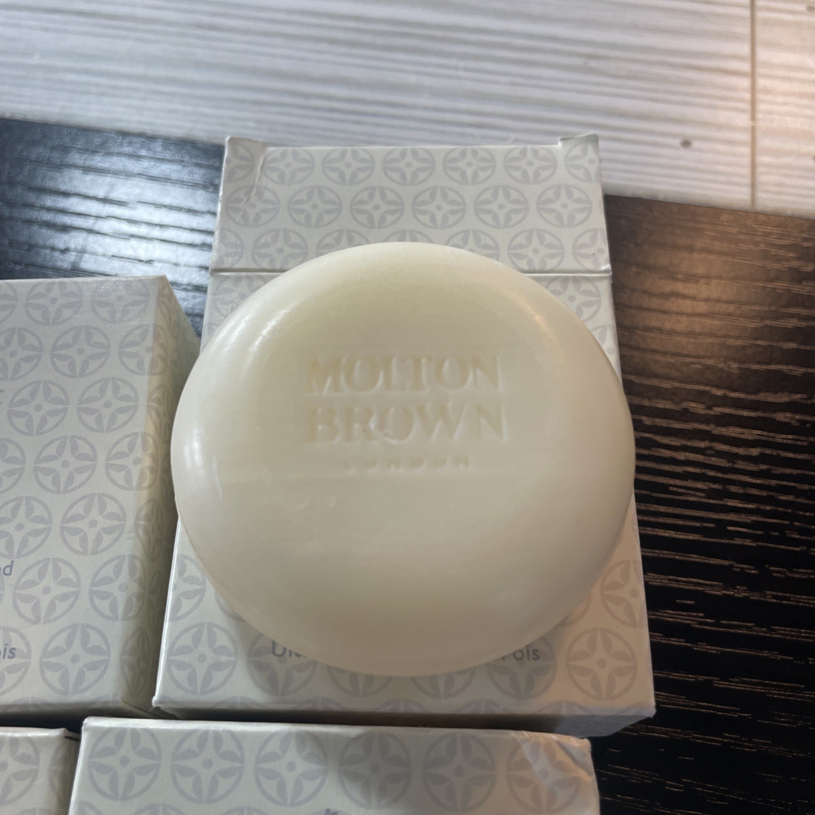 4 Molton Brown Ultra Pure Triple Milled Soap Boxed 45g / 1.59 Oz Round Bars