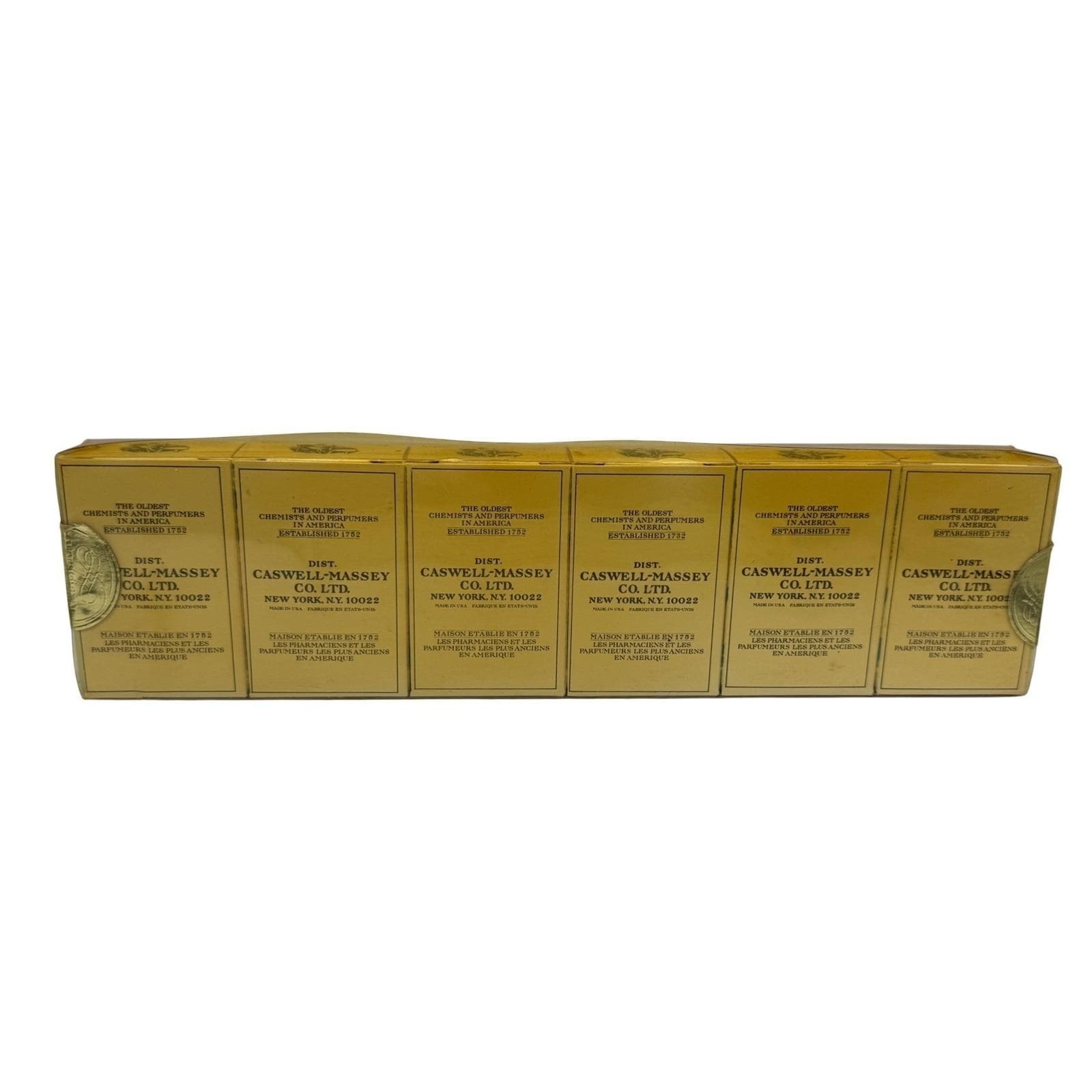 Vintage Caswell Massey Soap Set 6 Bar Bath Cubes Assorted Fragrance Luxury Gift