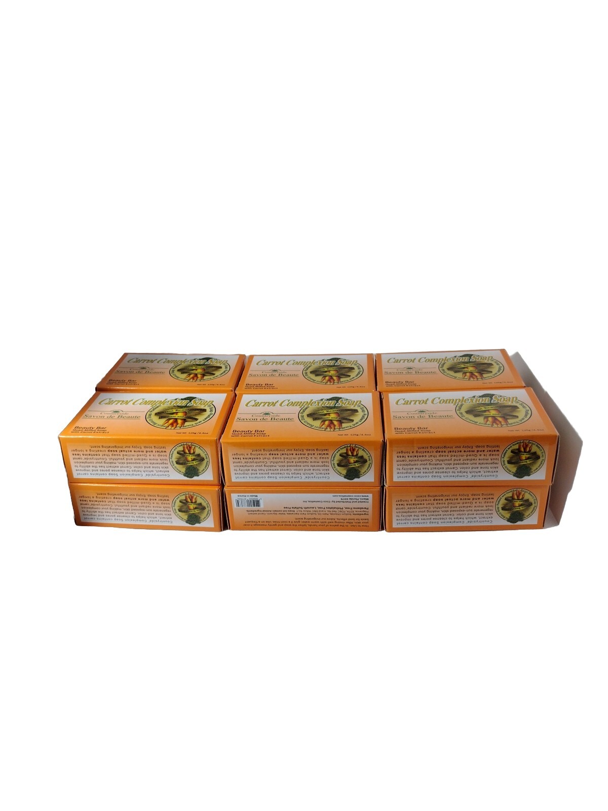 12-Pack CARROT COMPLEXION SOAP BEAUTY BAR WITH CARROT OIL 125g (each) BRAND NEW!