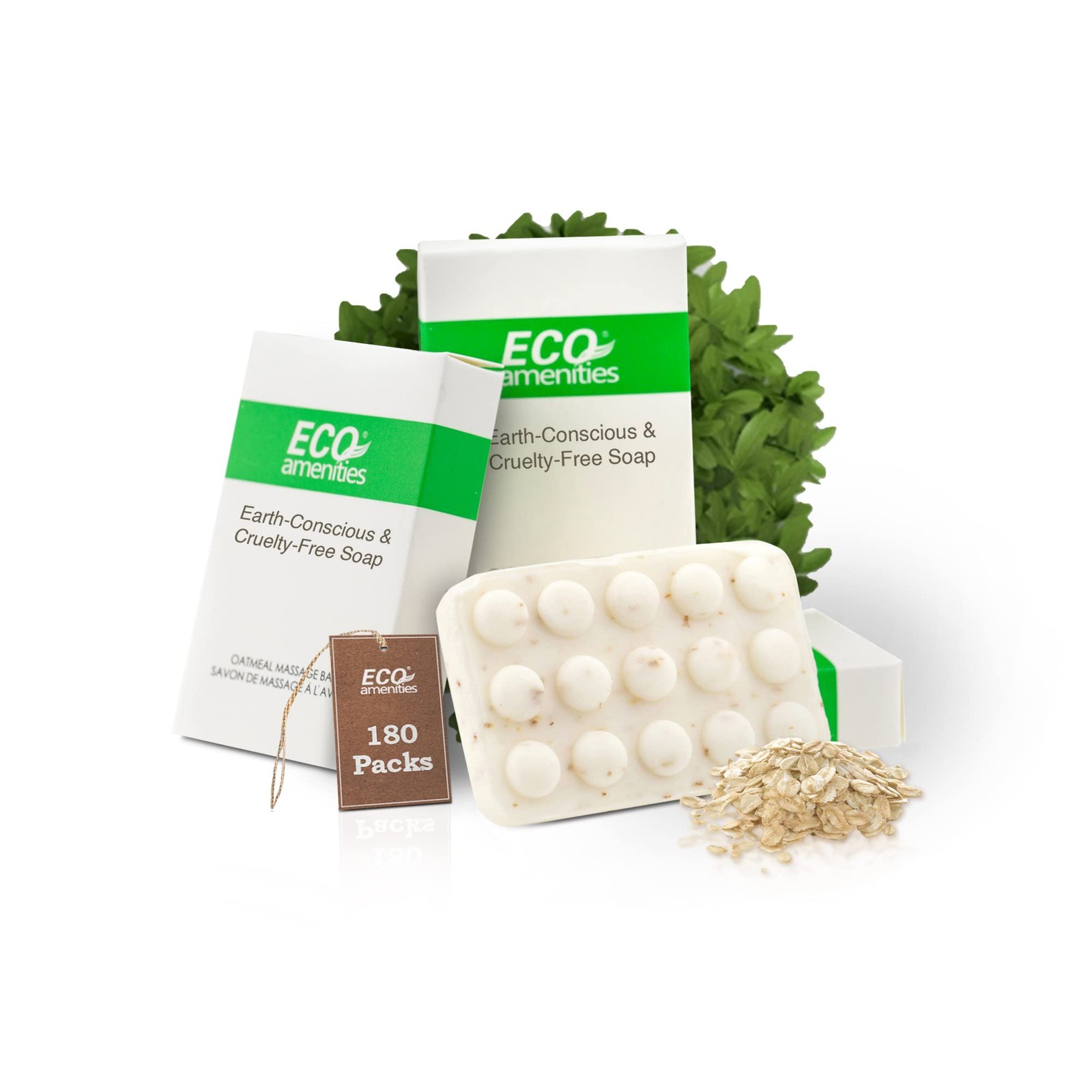 ECO Amenities Spa Paper Box Individually Wrapped 1.5 ounce Oatmeal Massage So…