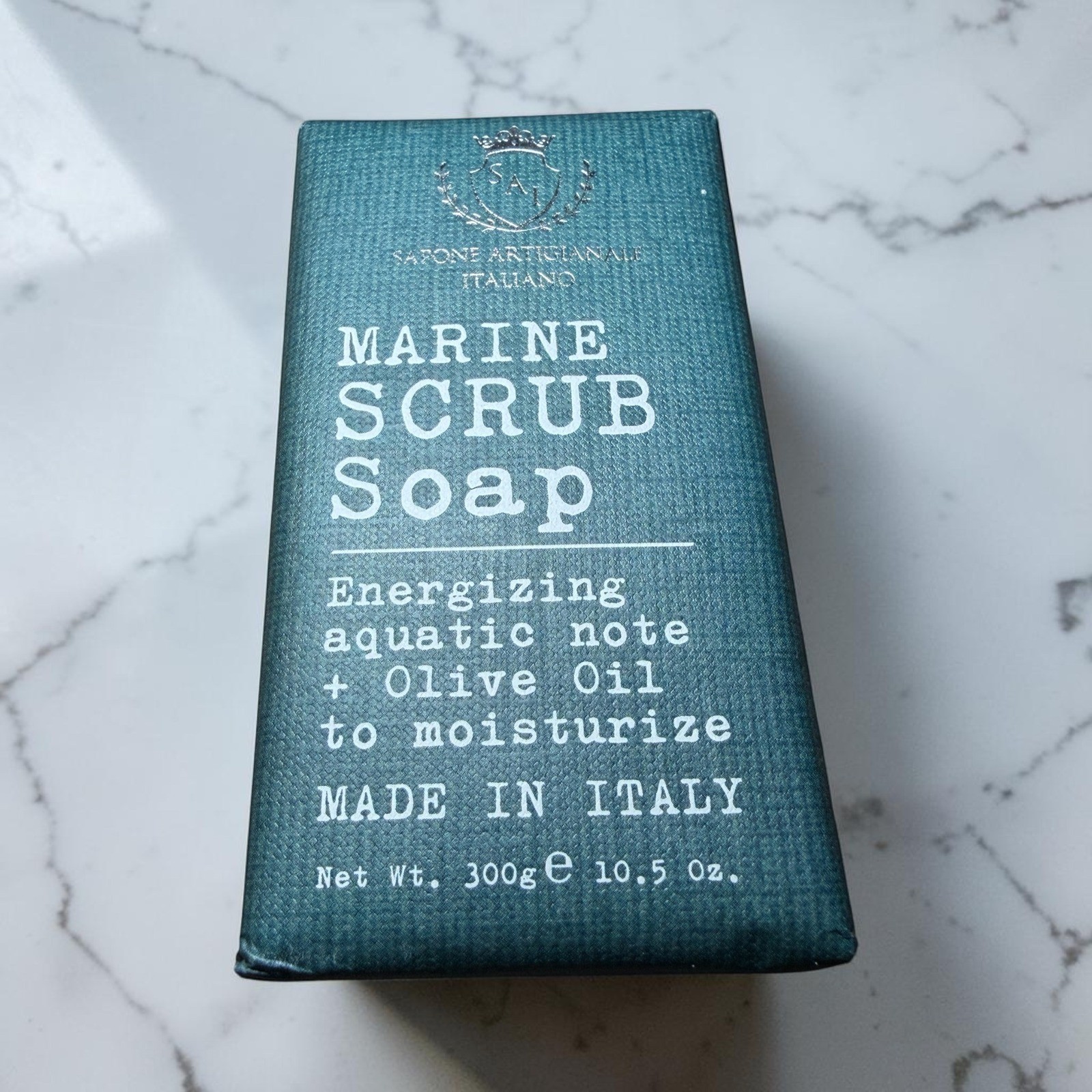 Saponificio Varesino Marine Scrub Soap Unisex 10.5oz Blue Italian Exfoliating